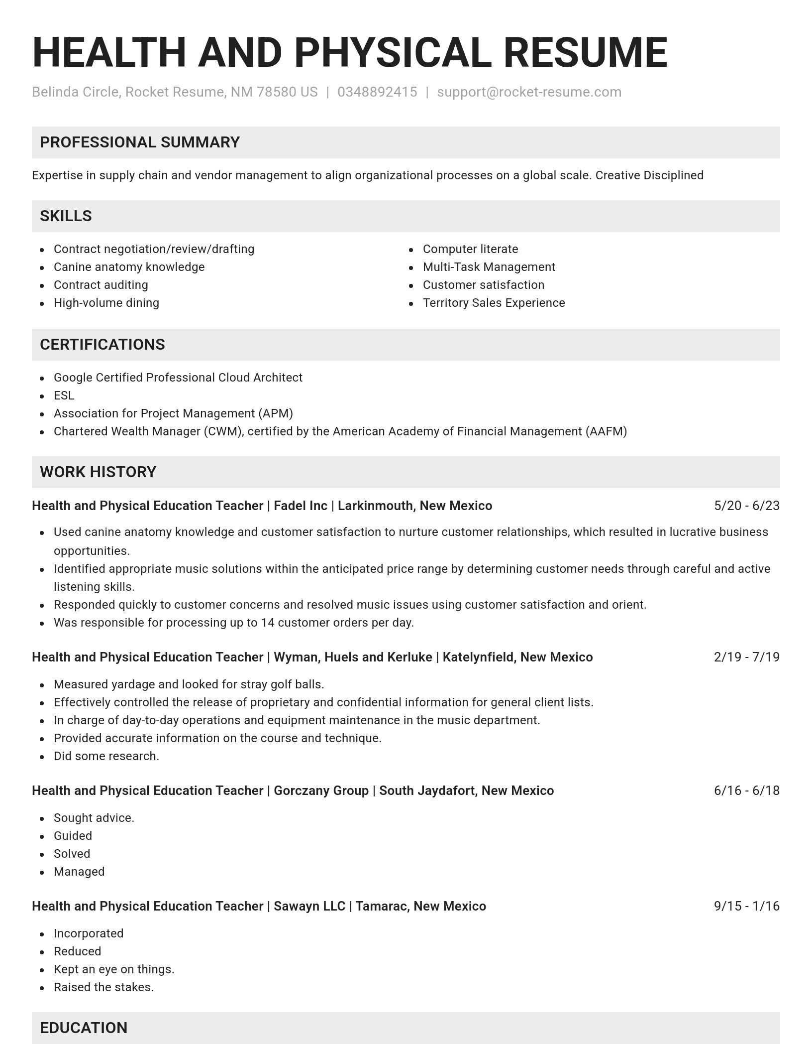 Genius resume template