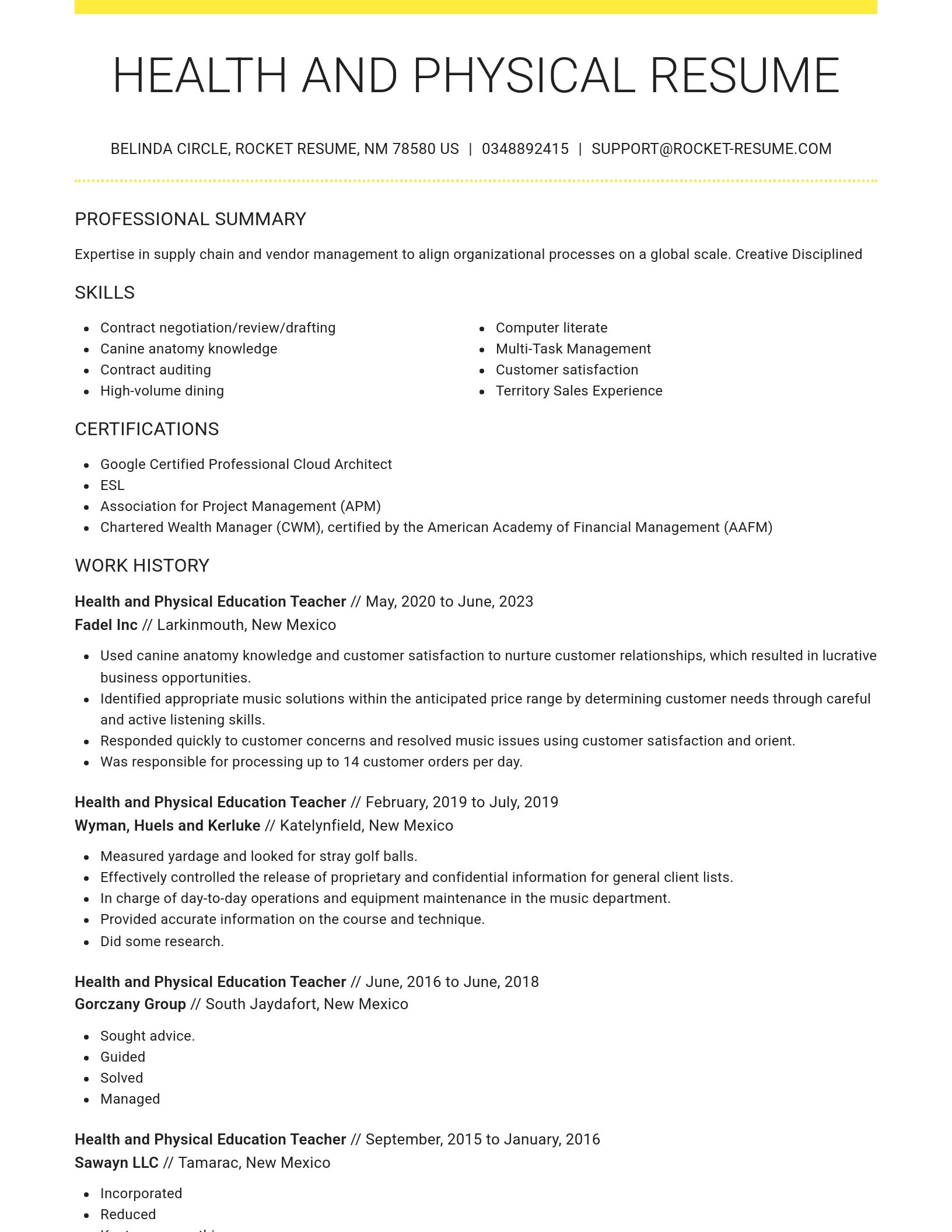 Grand resume template