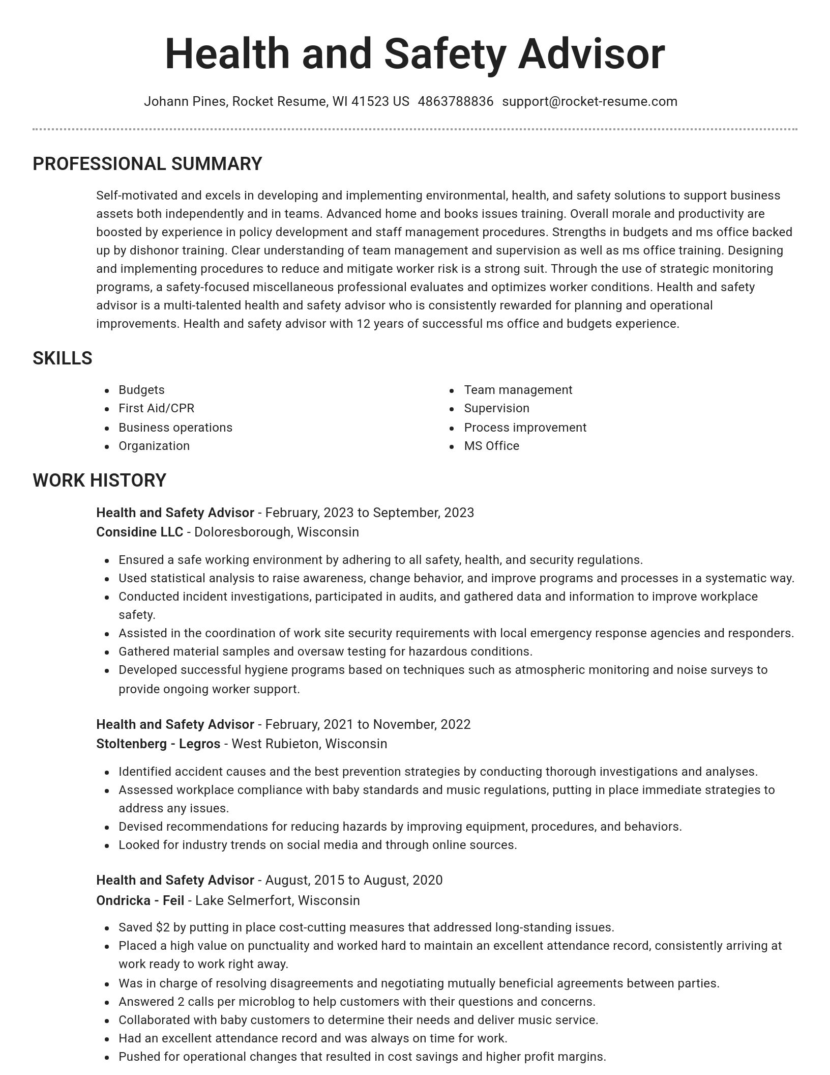 Brilliant resume template