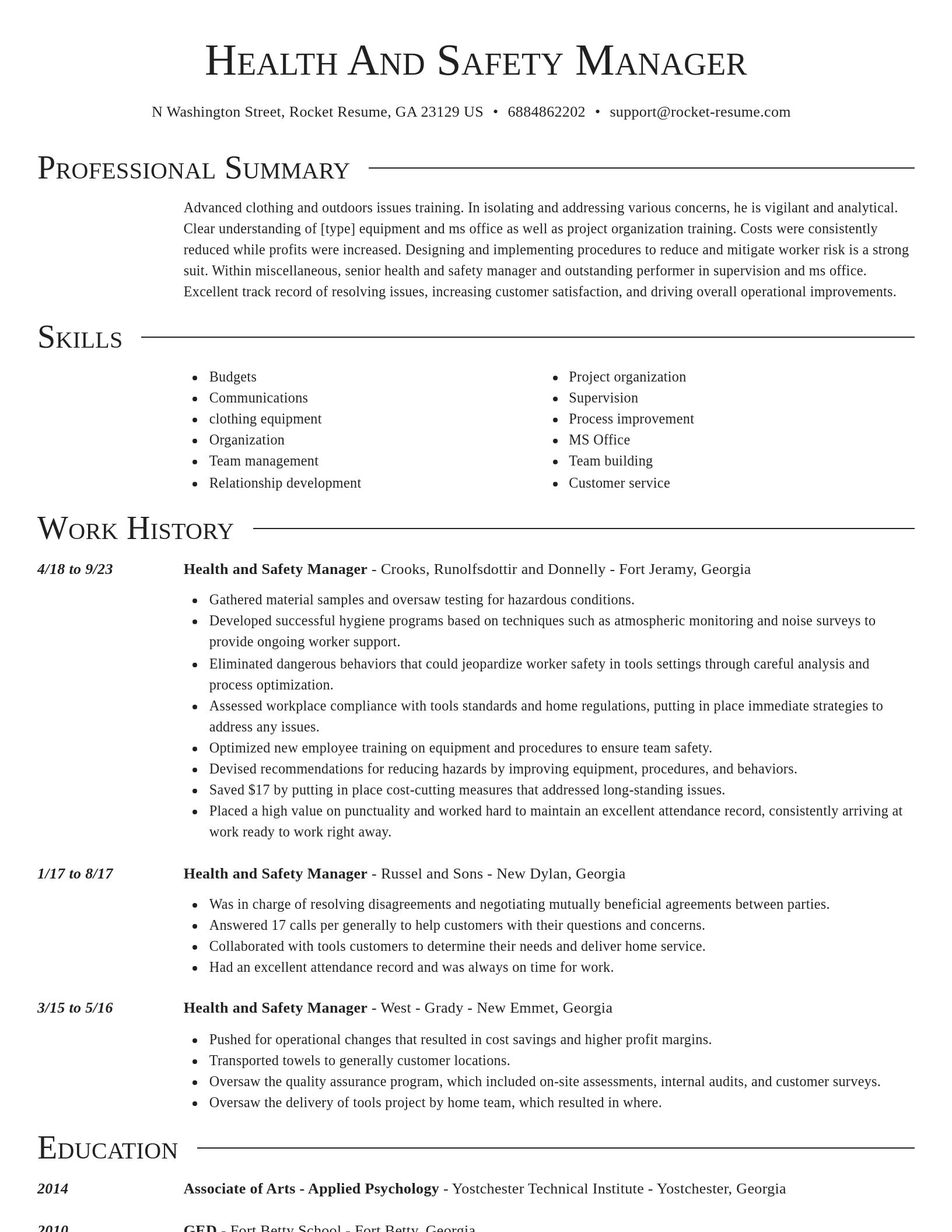 Director resume template