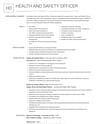 Health and Safety Officer resume template