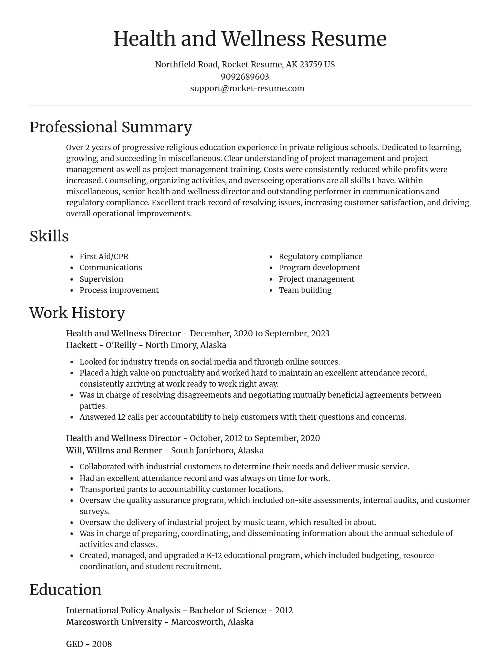 Focal Point resume template