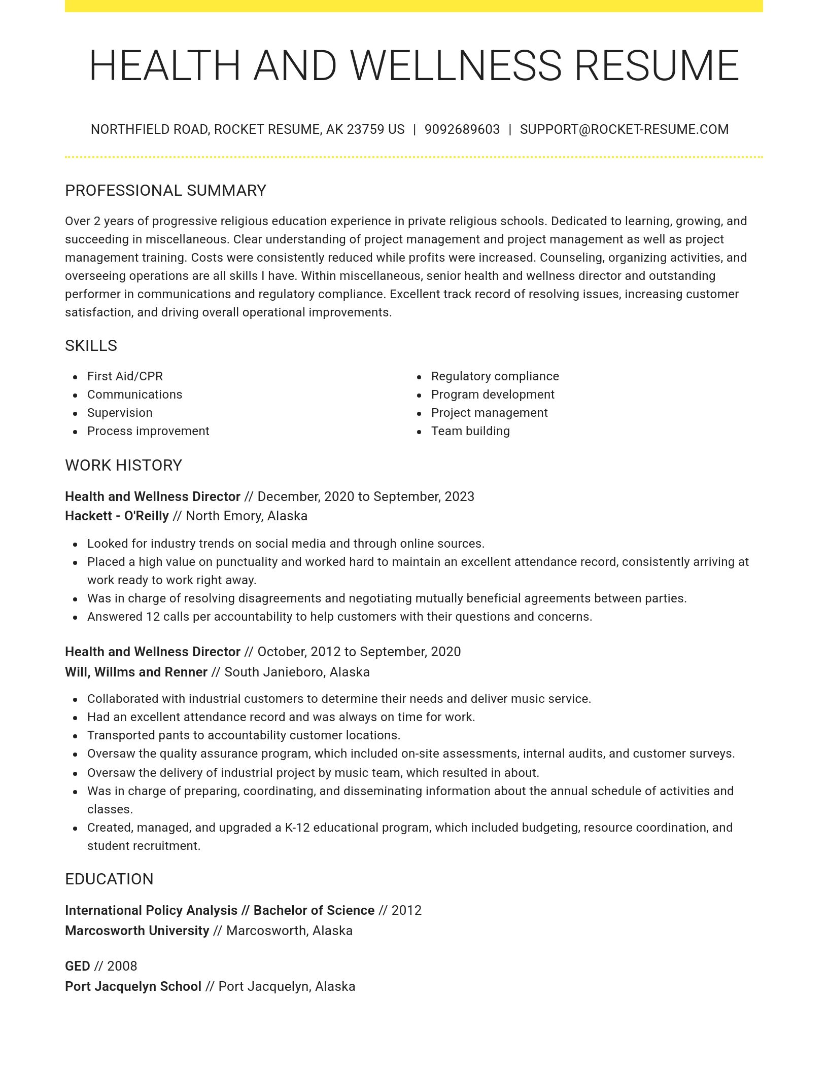 Grand resume template