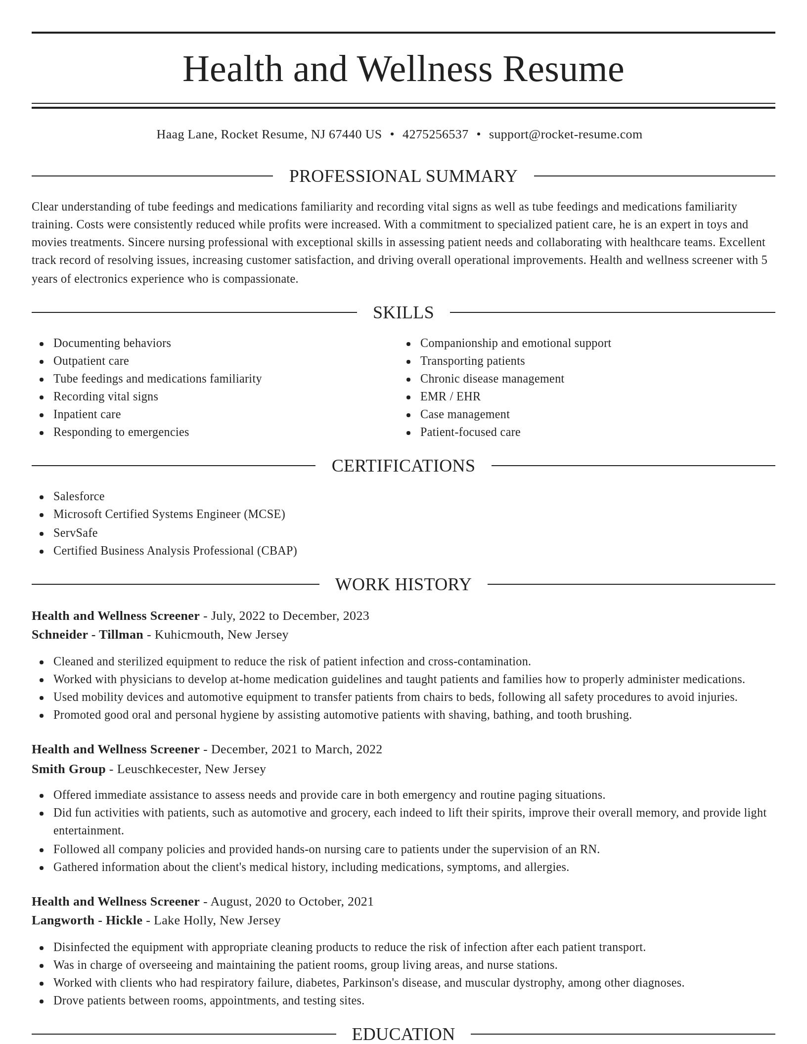 Elegant resume template