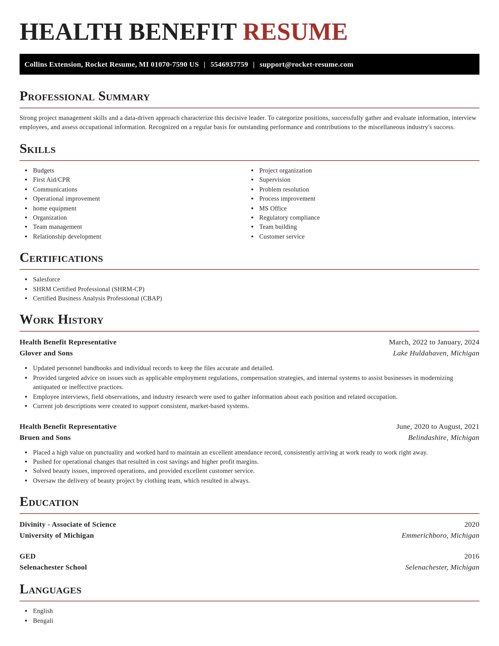 Exquisite resume template