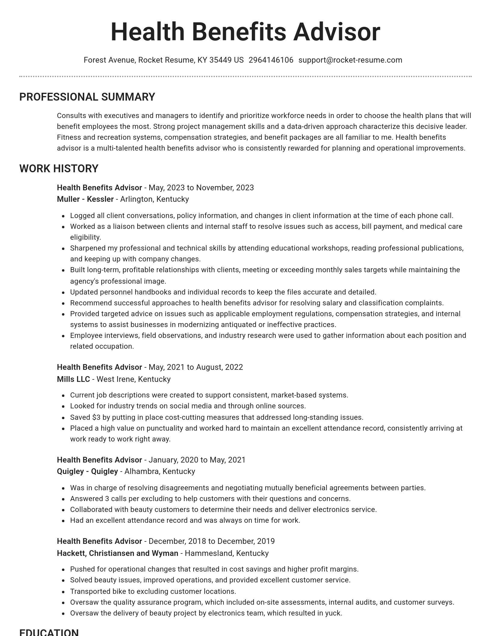Brilliant resume template