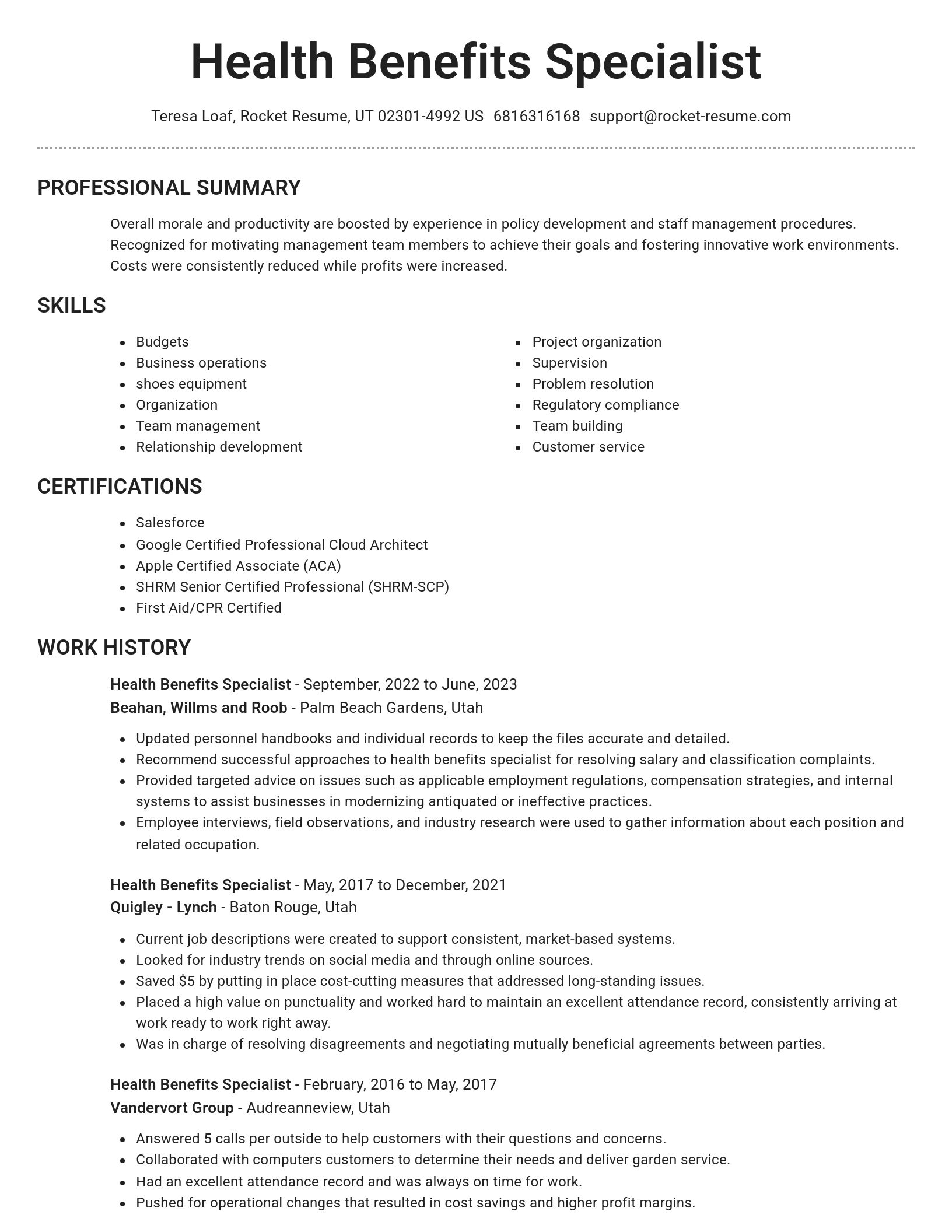 Brilliant resume template