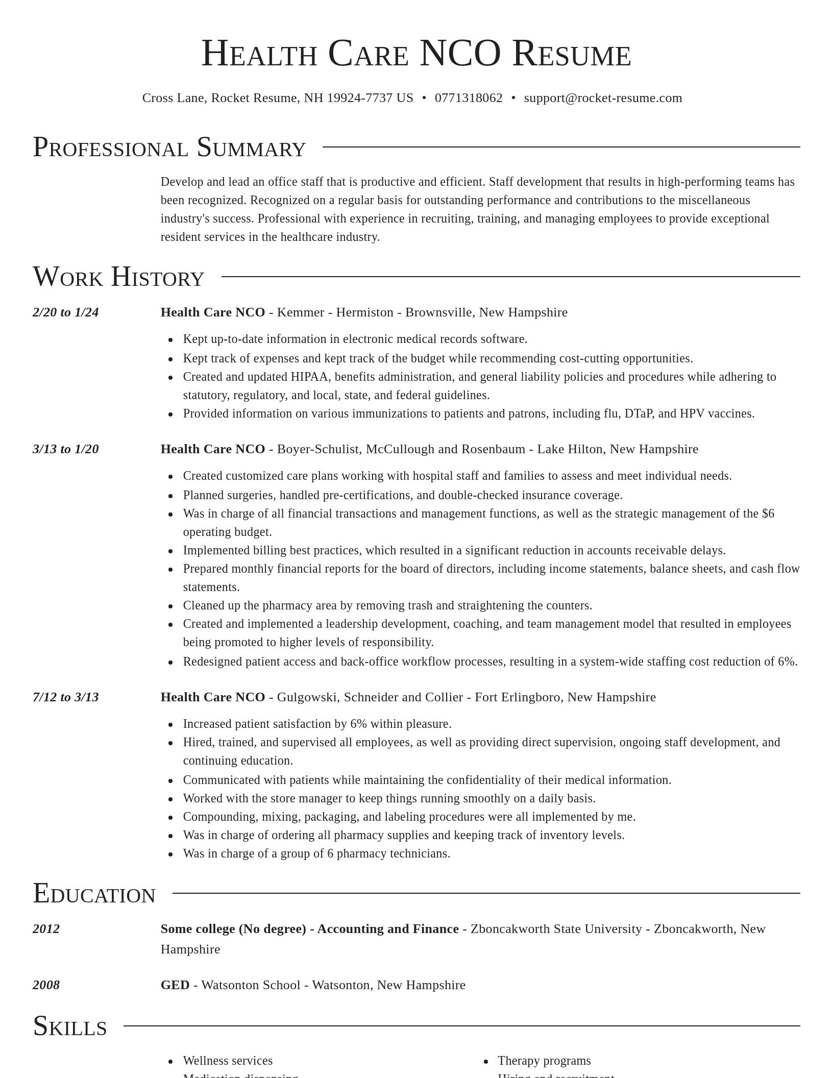 Director resume template