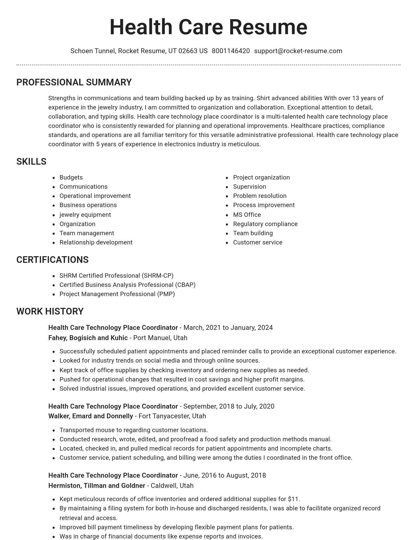 Brilliant resume template