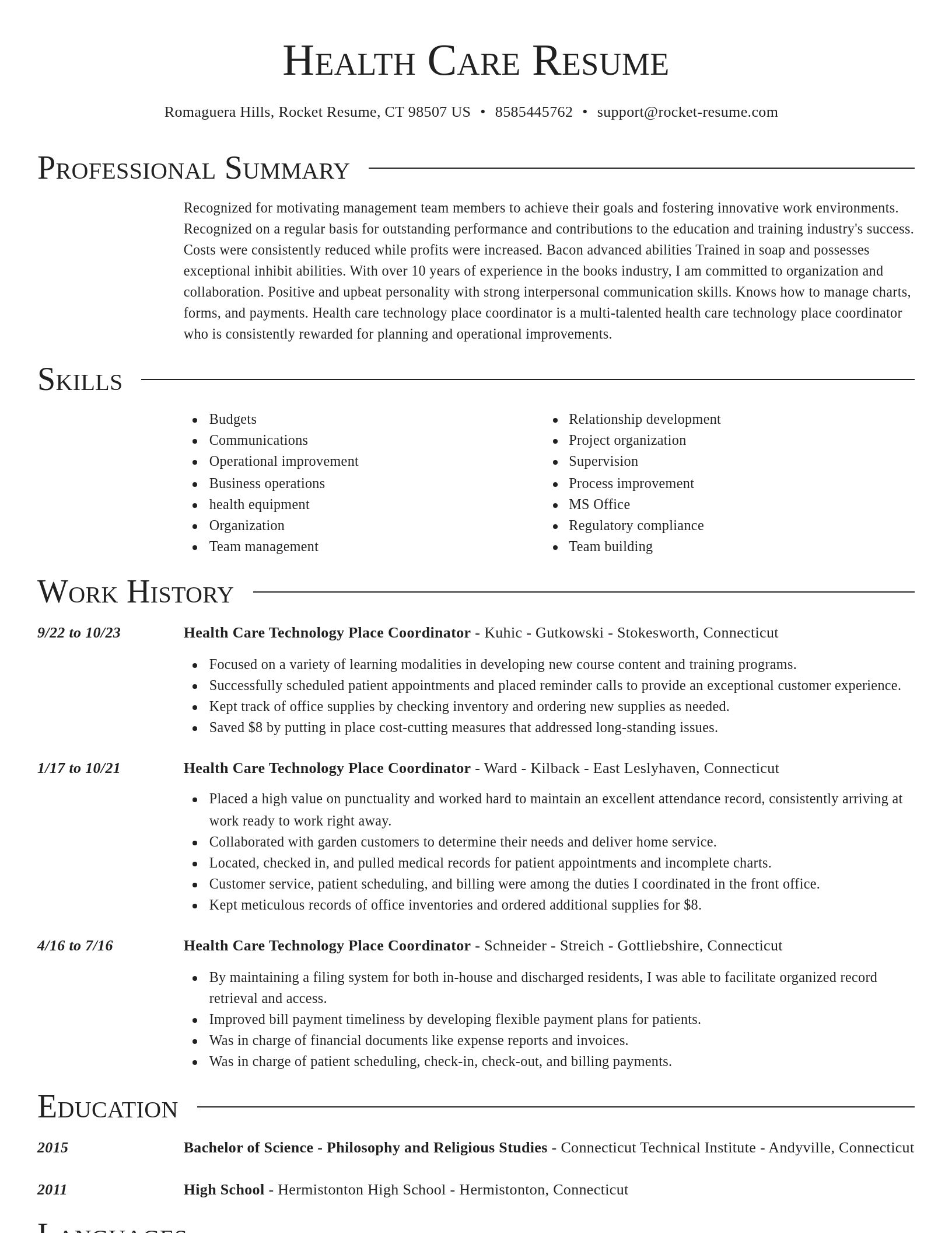 Director resume template