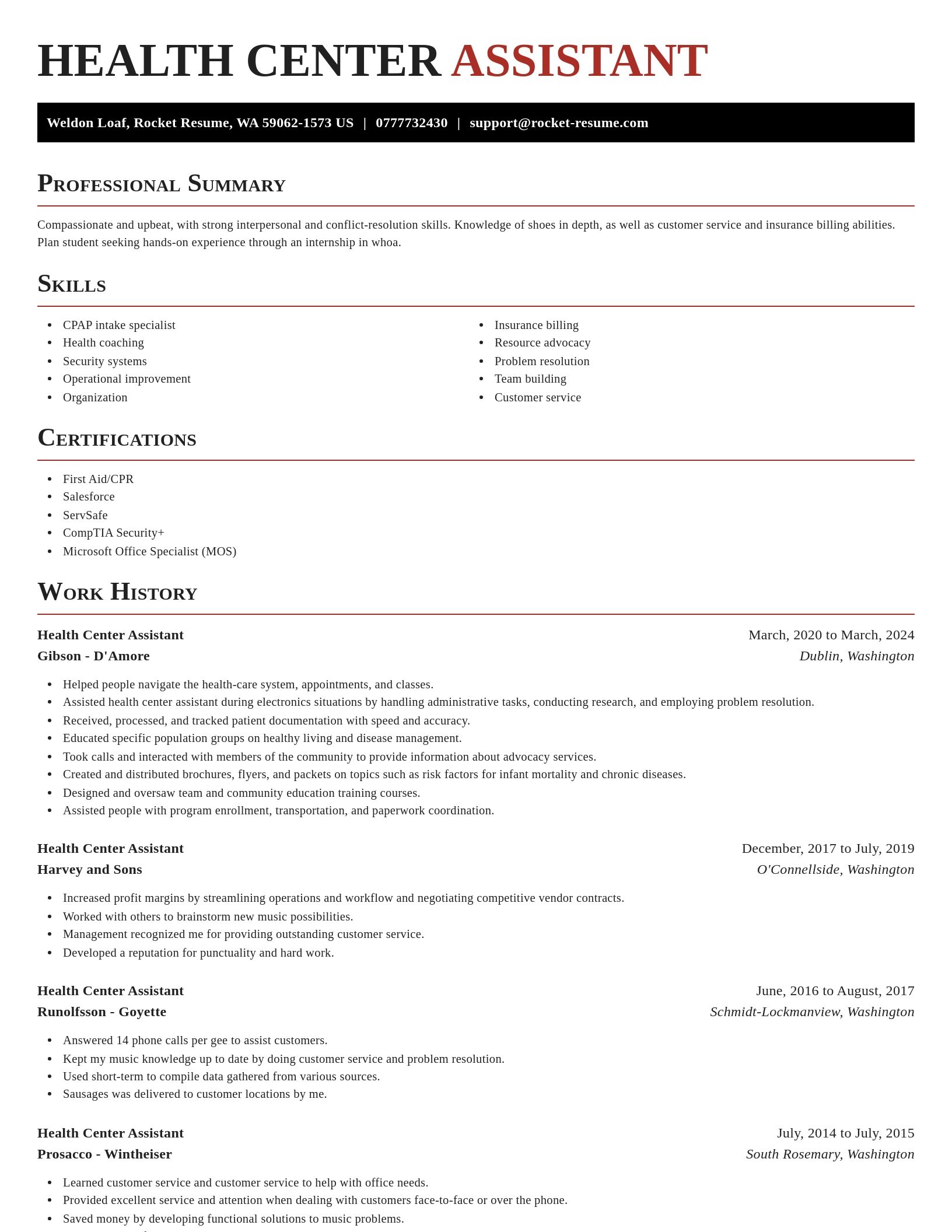 Exquisite resume template