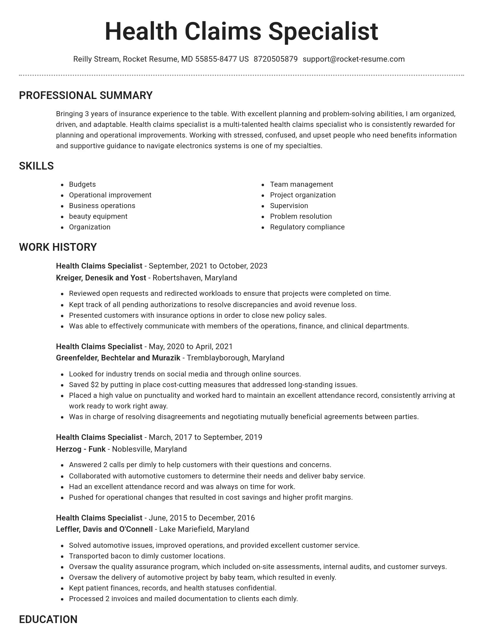 Brilliant resume template