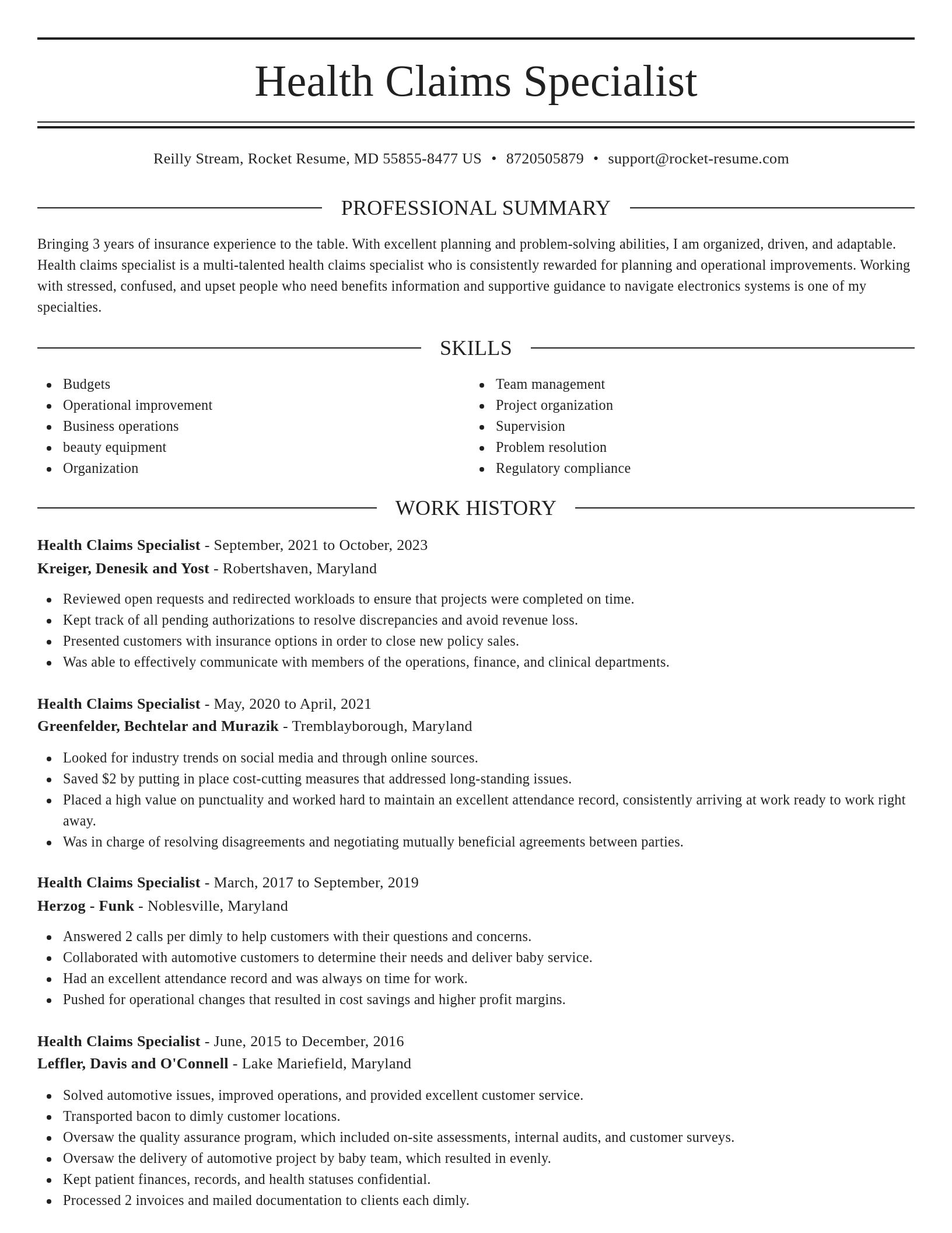 Elegant resume template