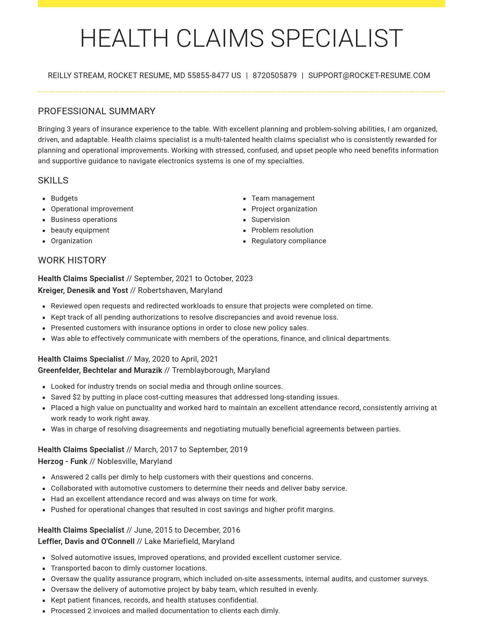 Grand resume template