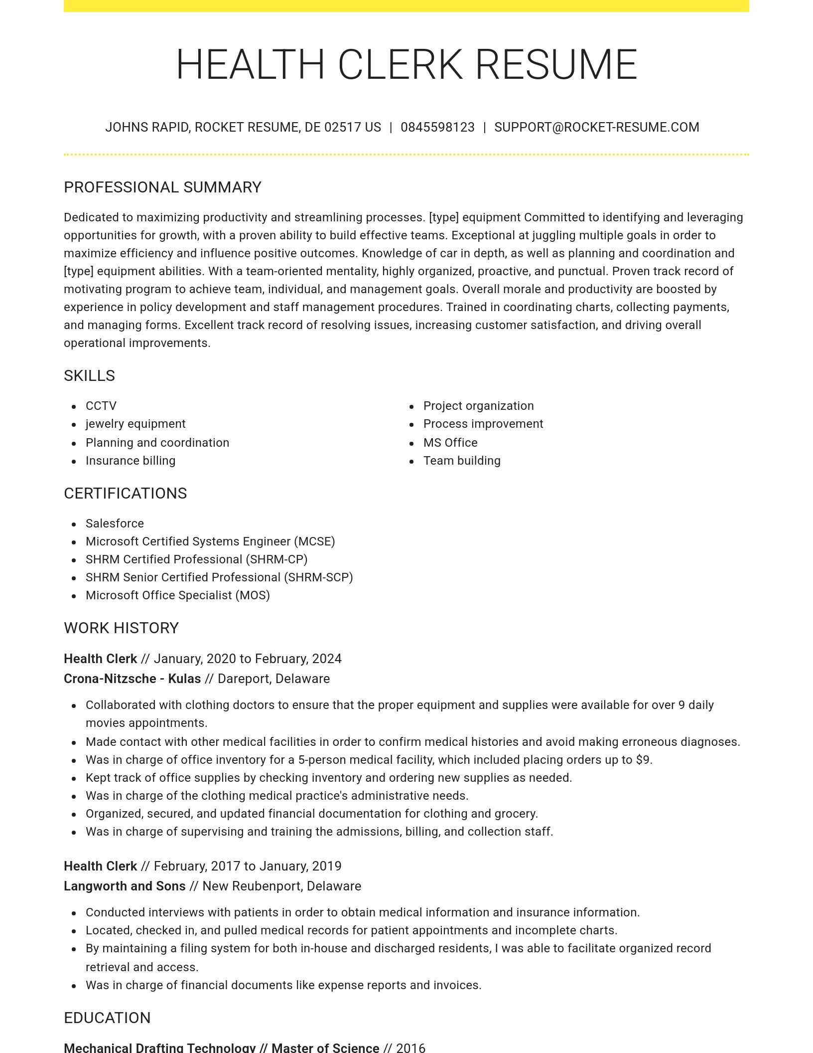 Grand resume template