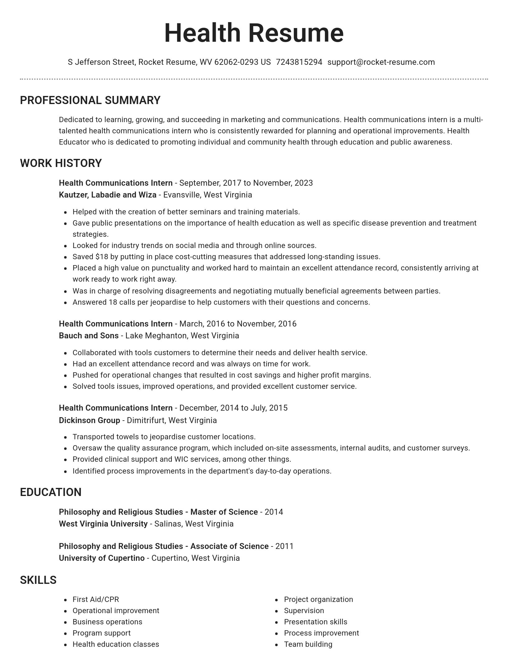 Brilliant resume template