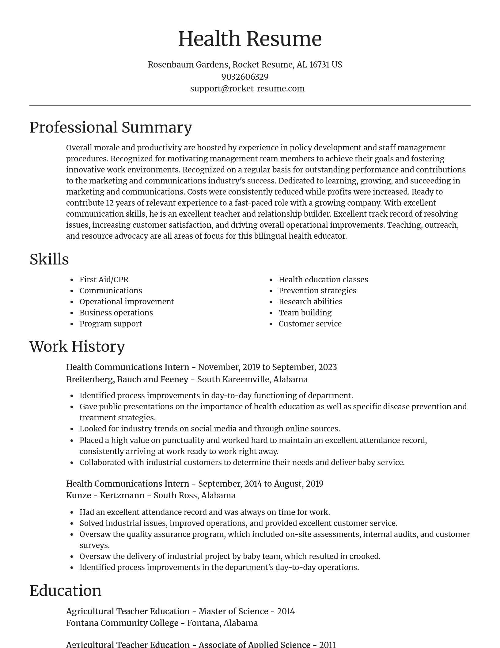 Focal Point resume template