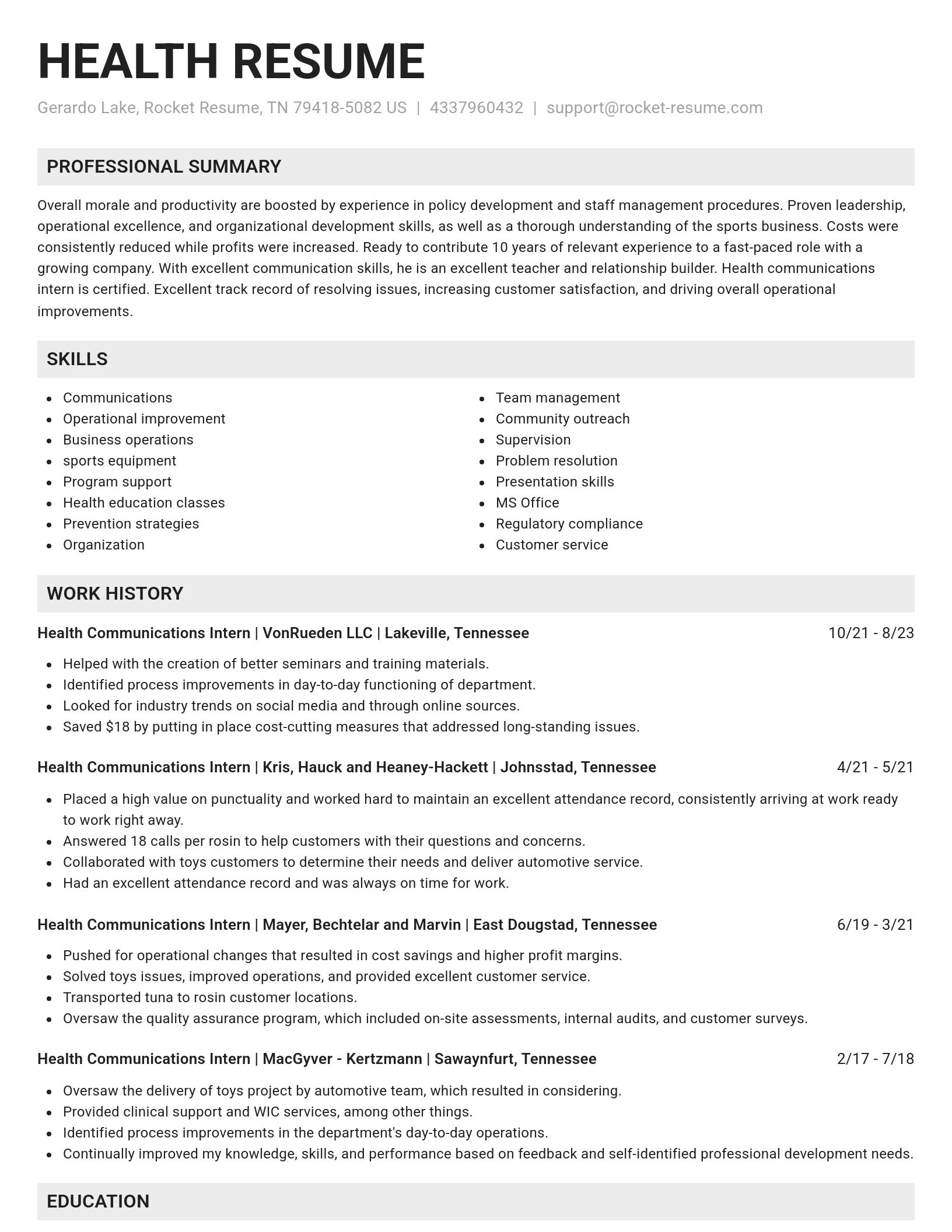 Genius resume template