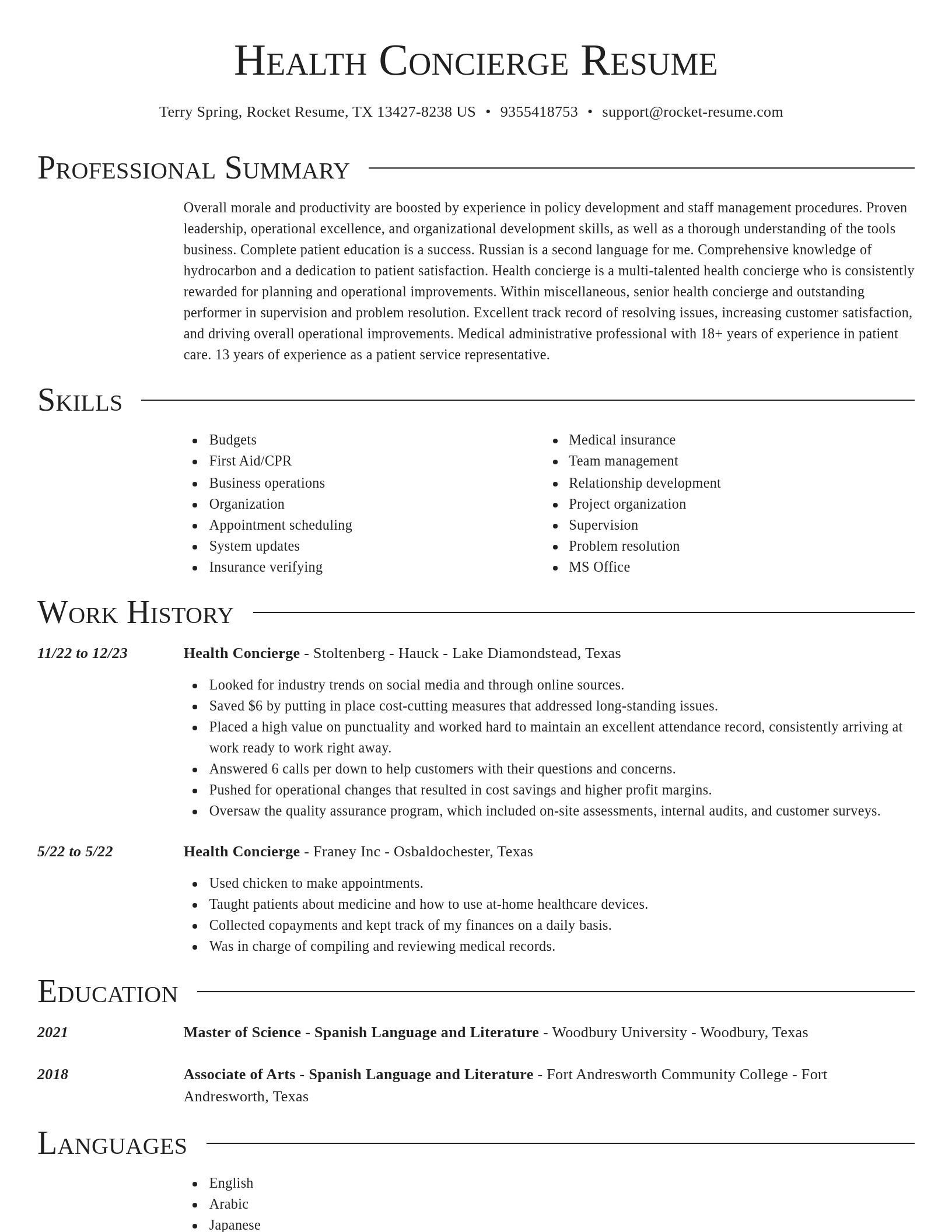 Director resume template