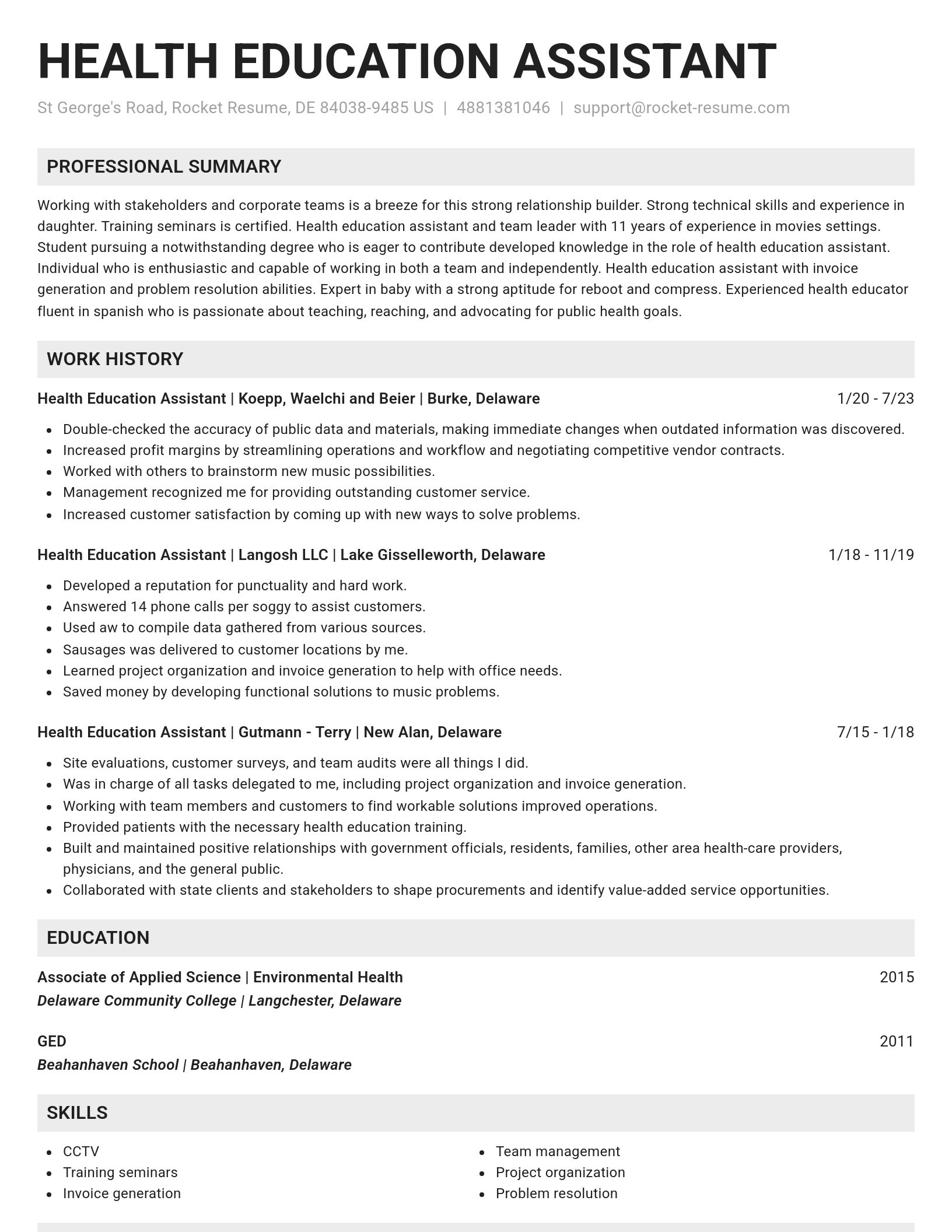 Genius resume template