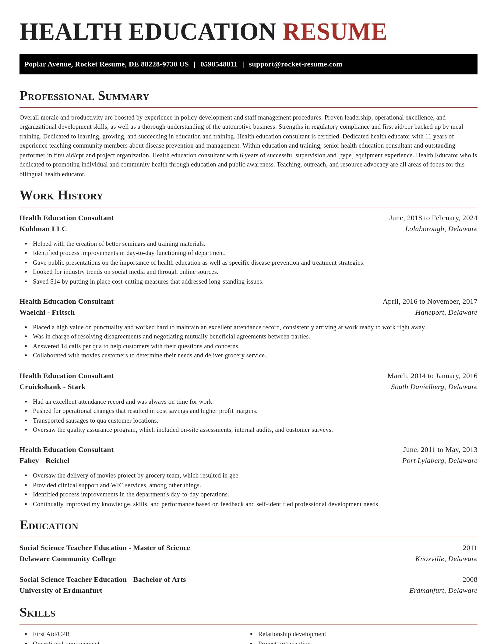 Exquisite resume template