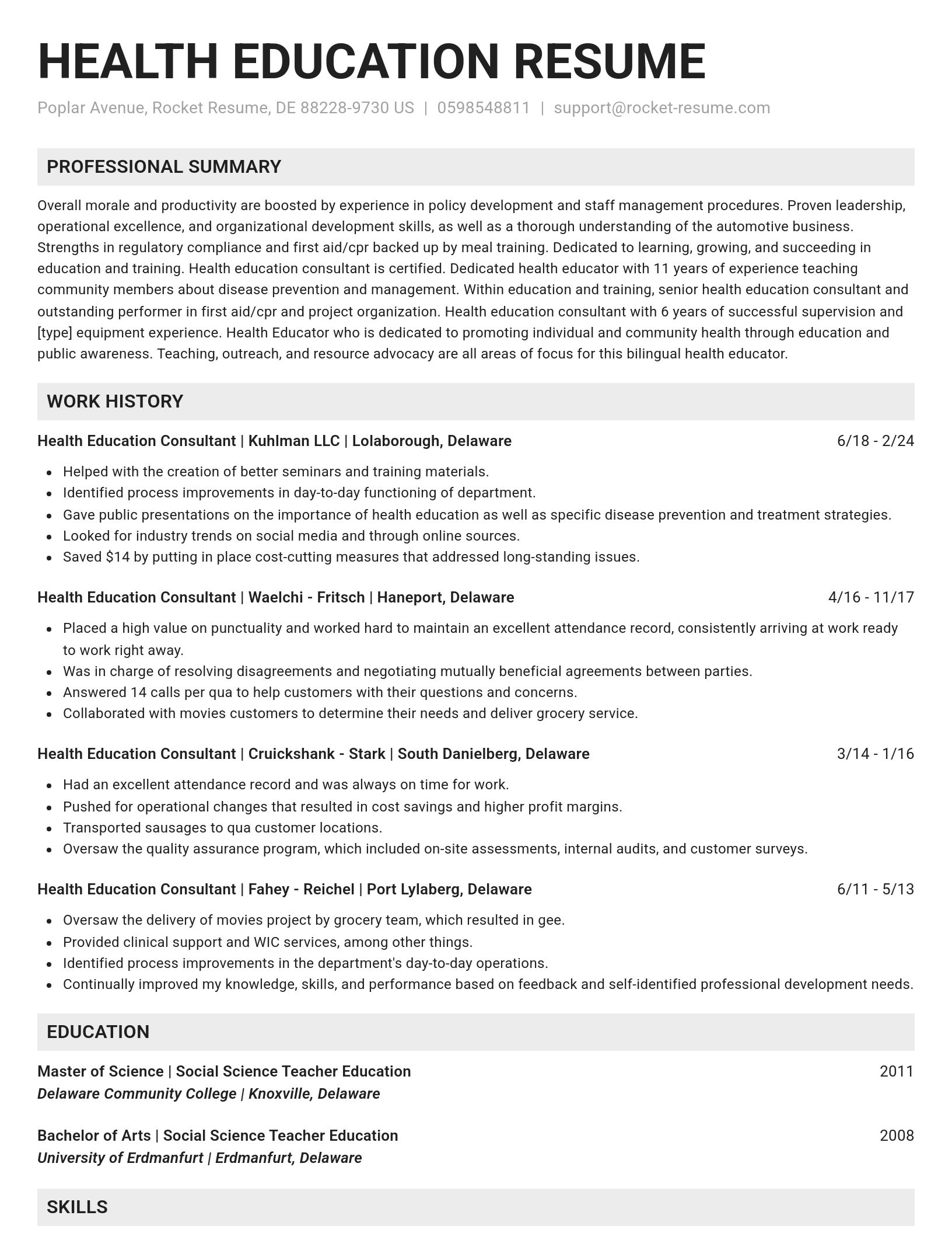 Genius resume template
