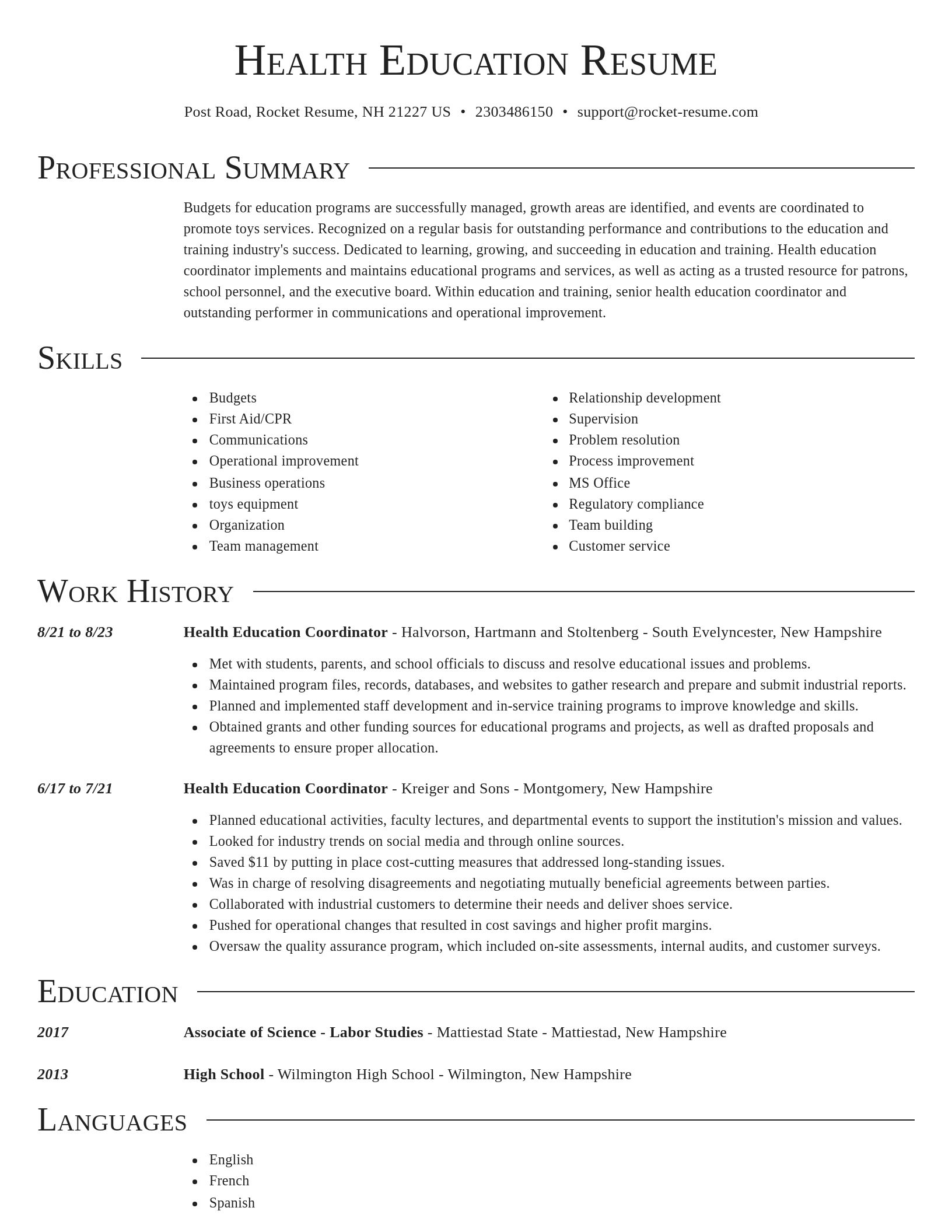 Director resume template