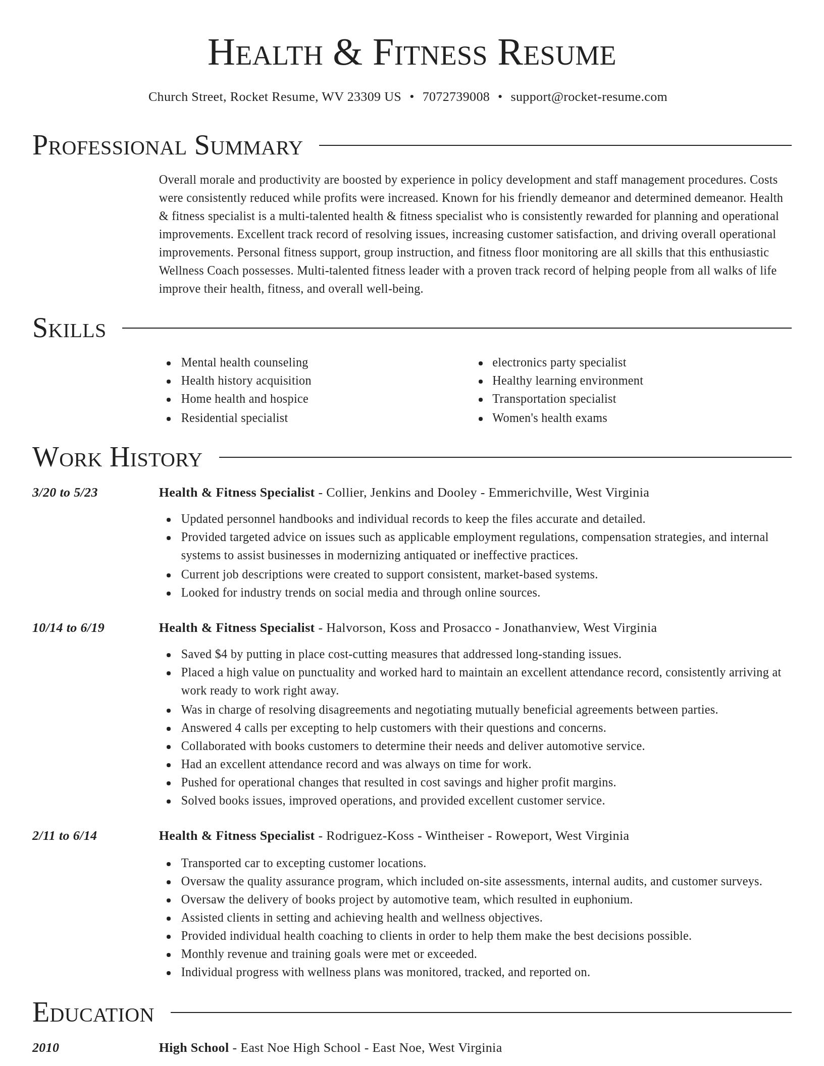Director resume template