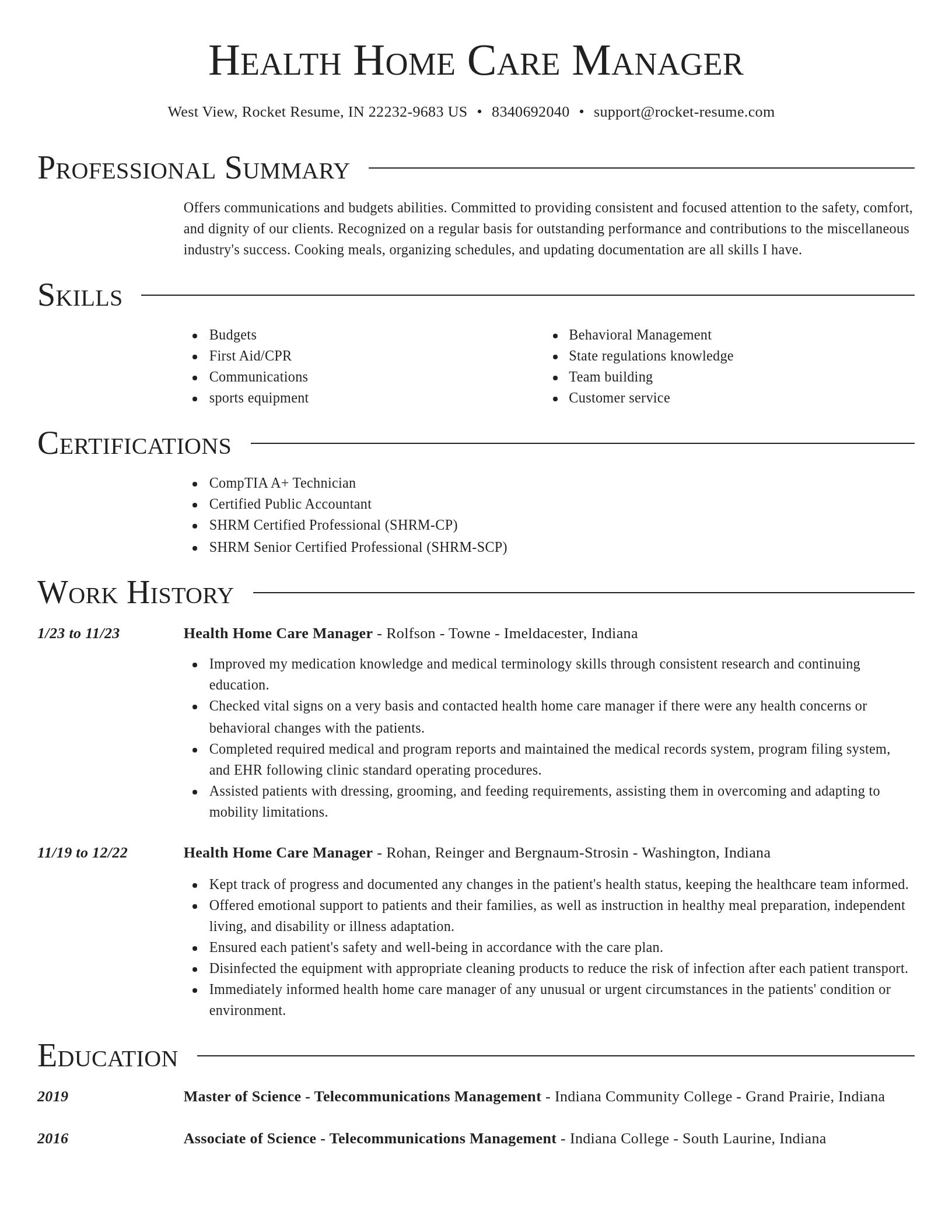 Director resume template