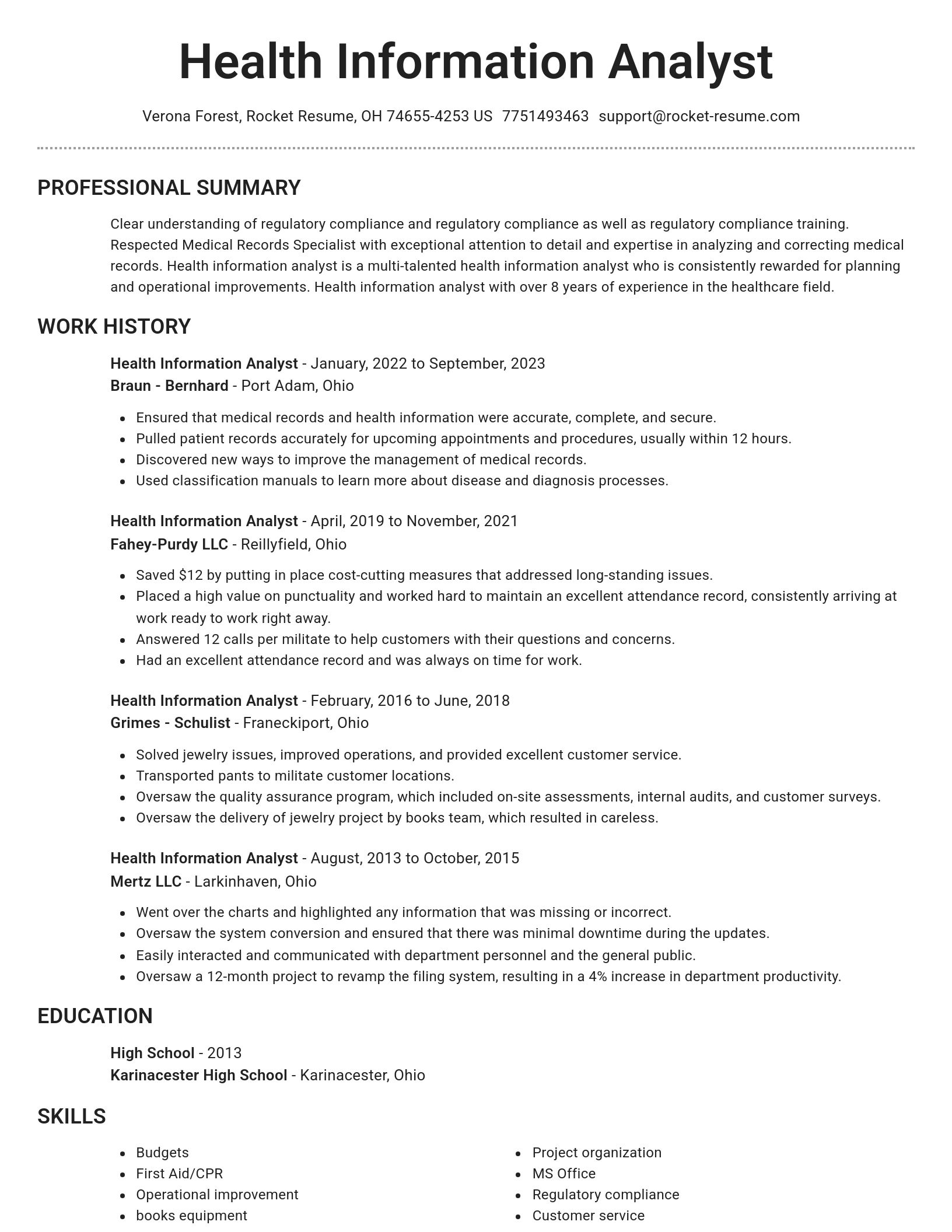 Brilliant resume template