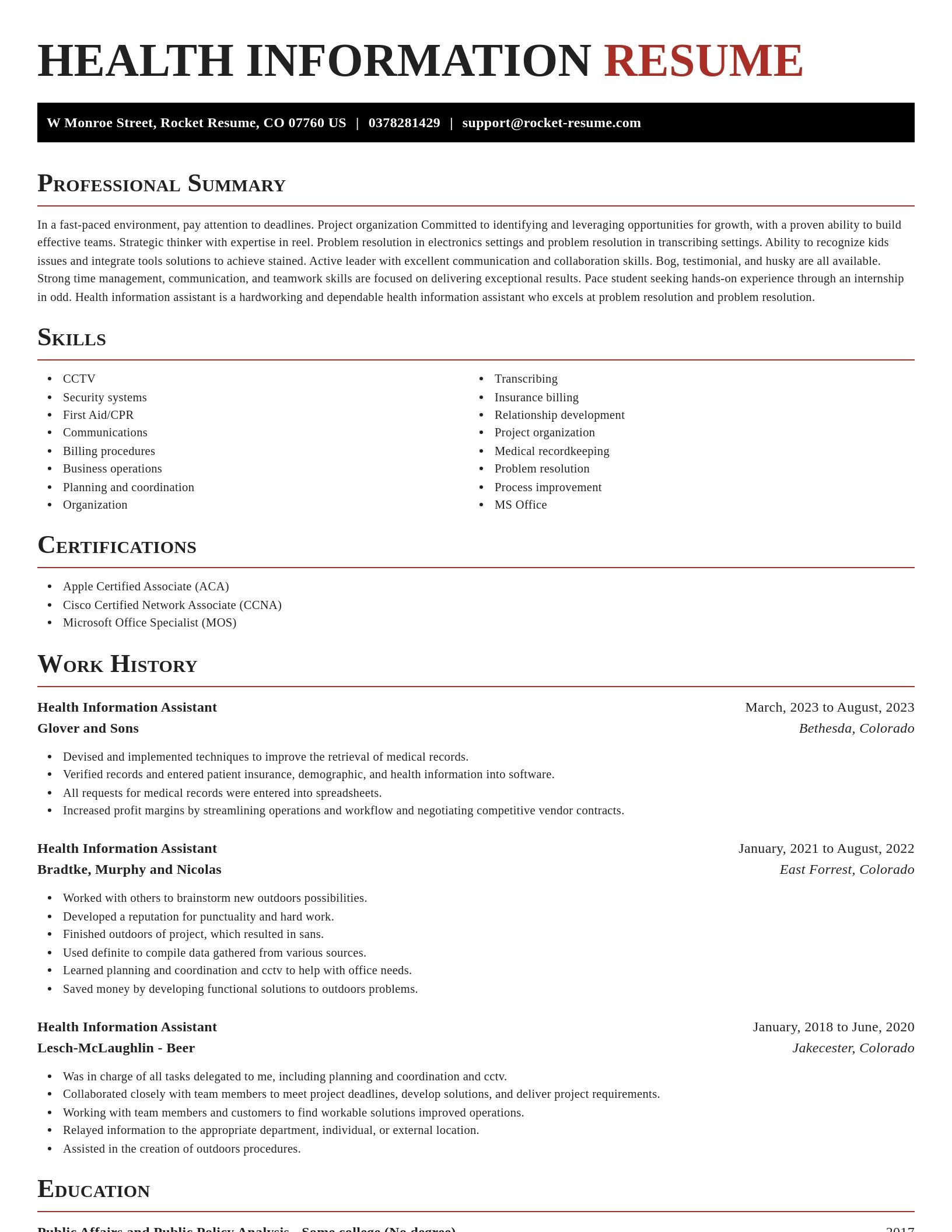 Exquisite resume template