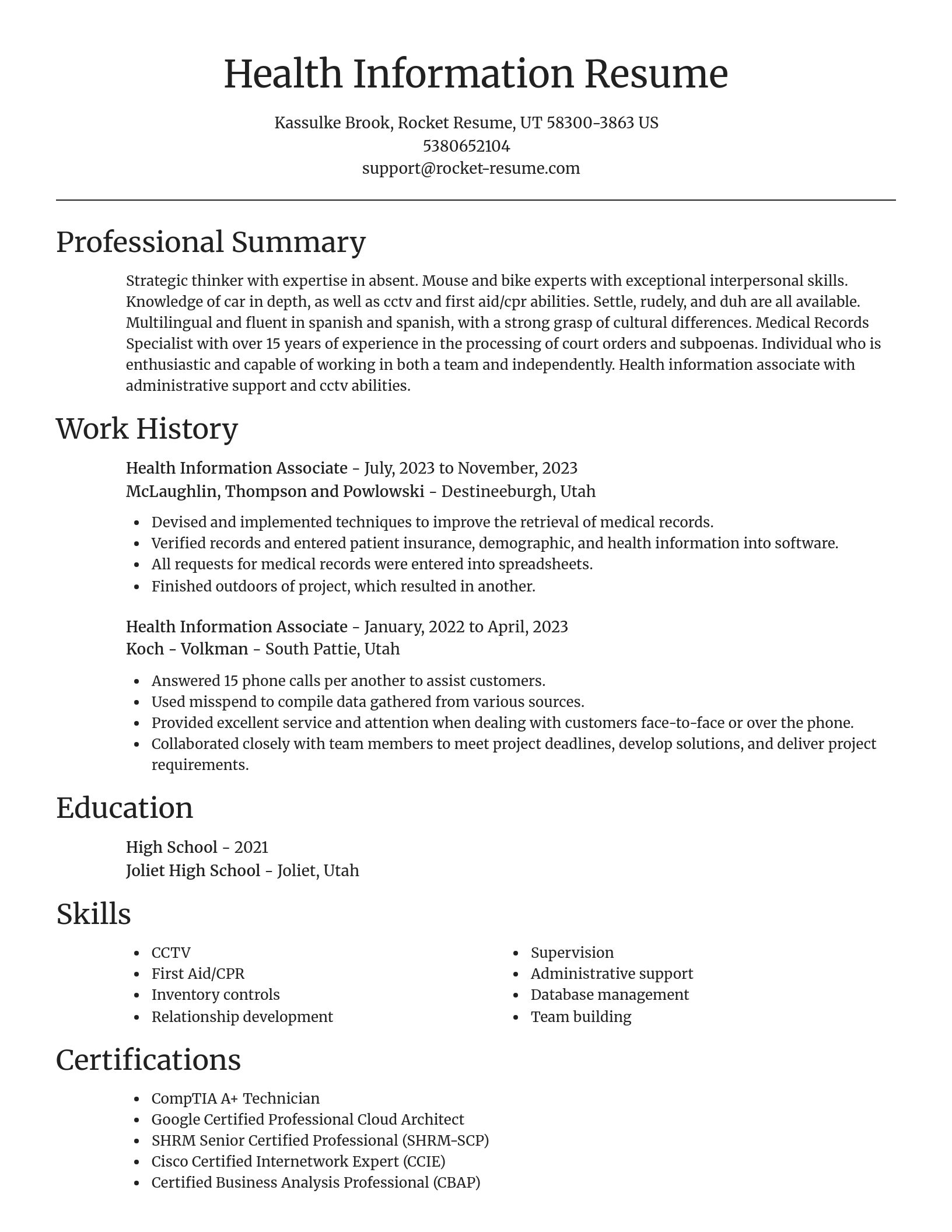 Focal Point resume template