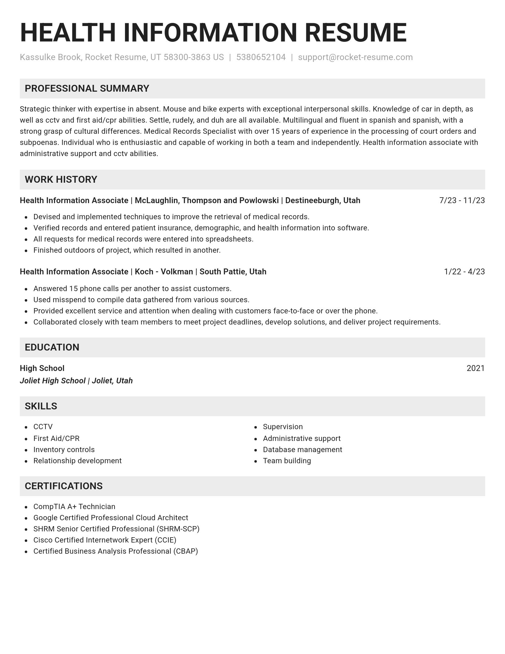 Genius resume template