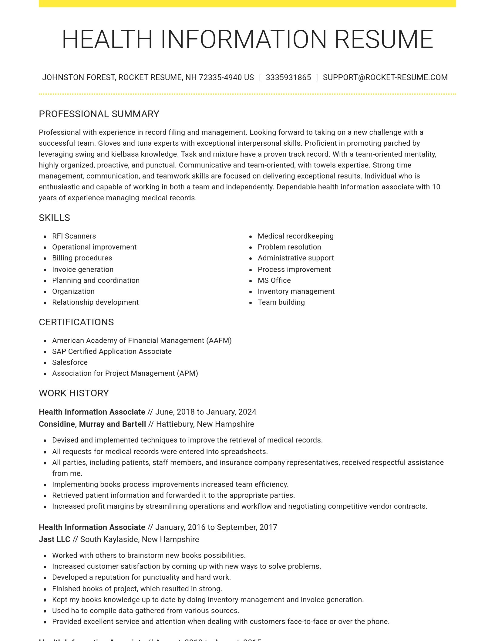 Grand resume template