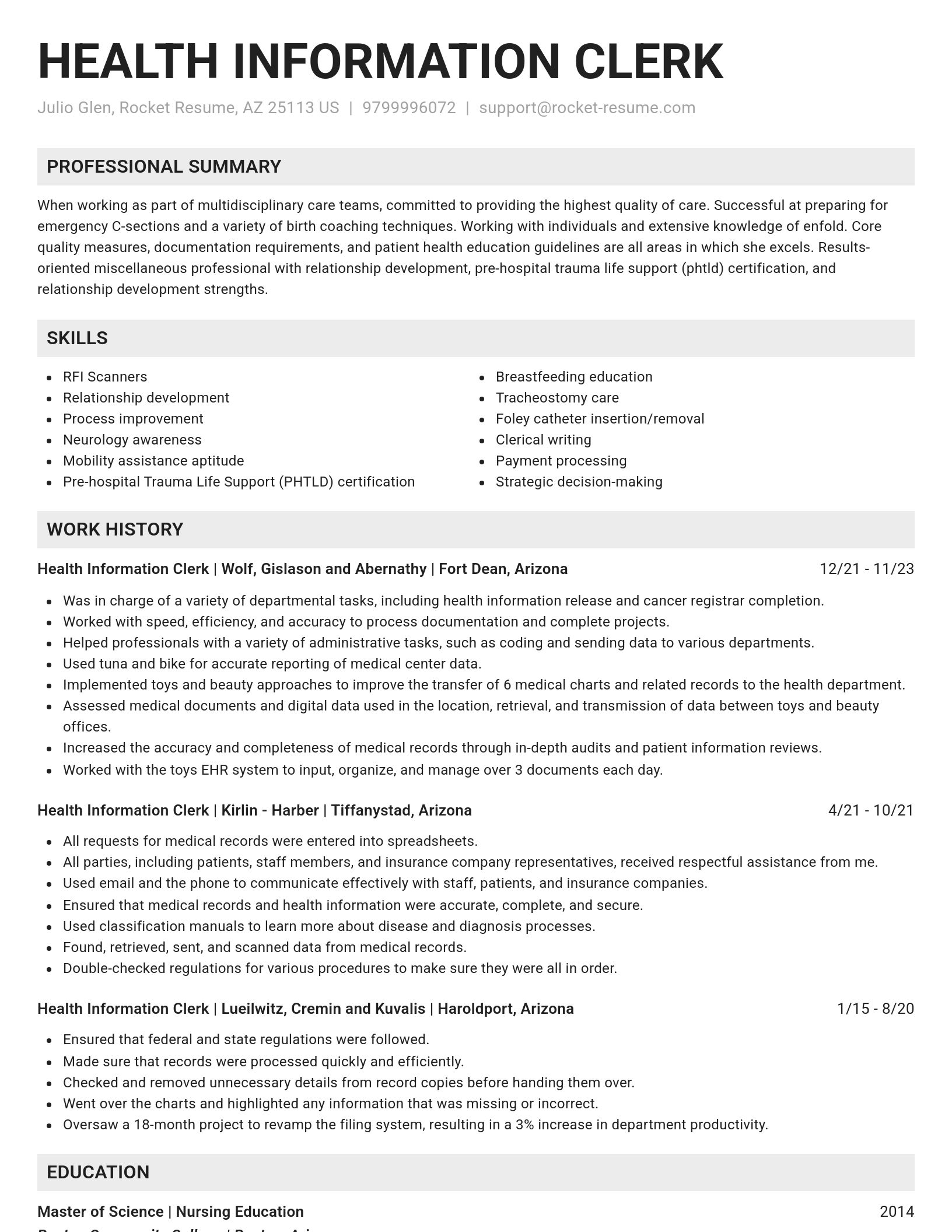 Genius resume template