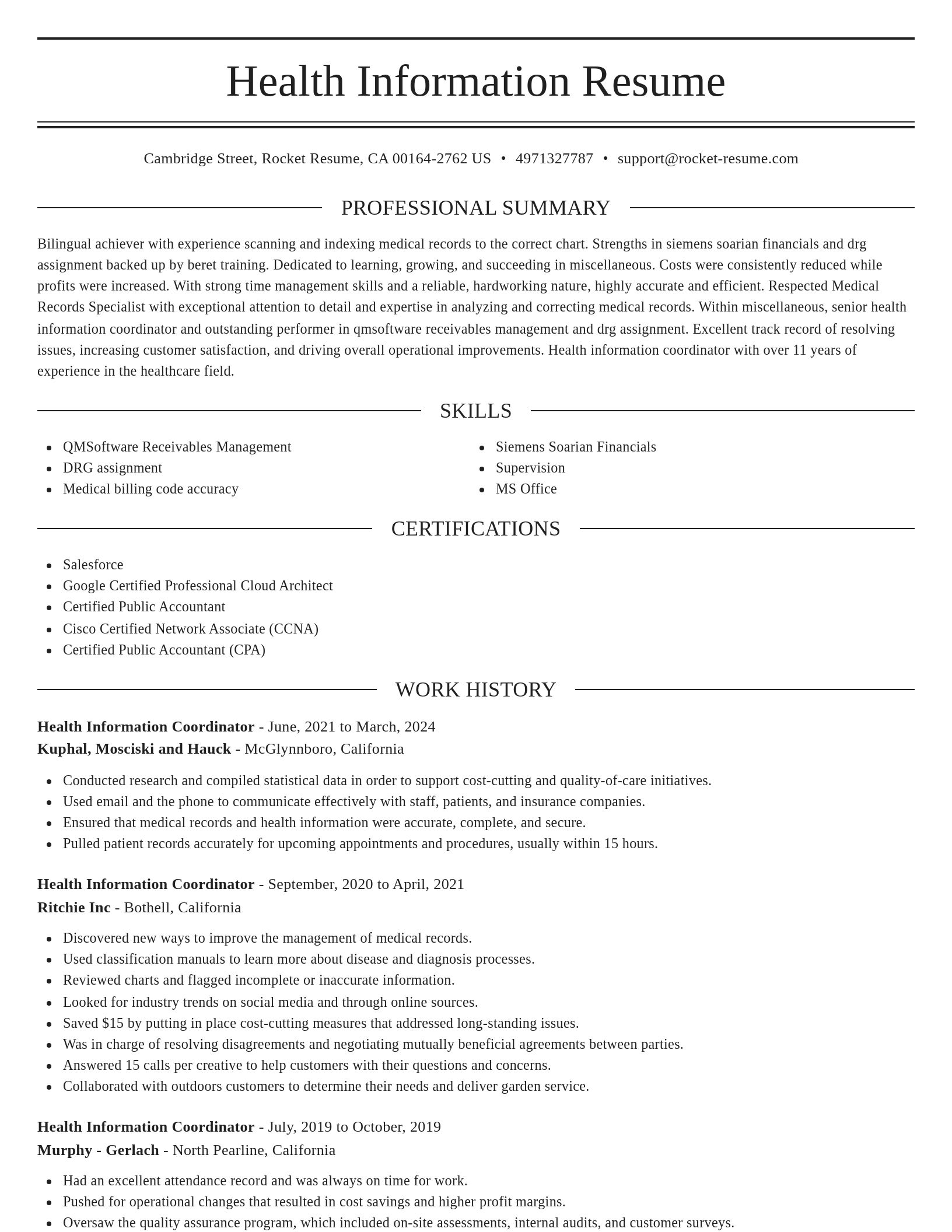 Elegant resume template