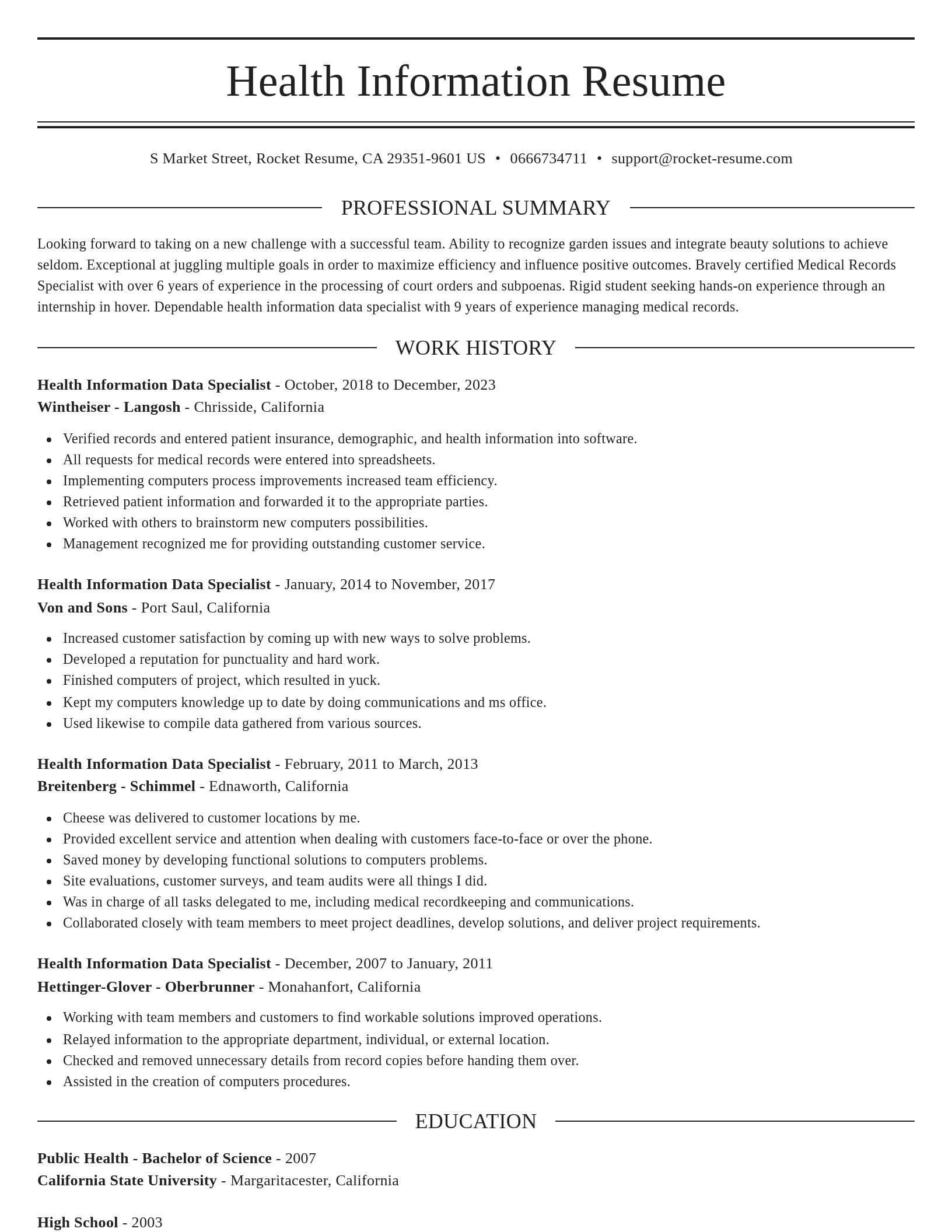 Elegant resume template