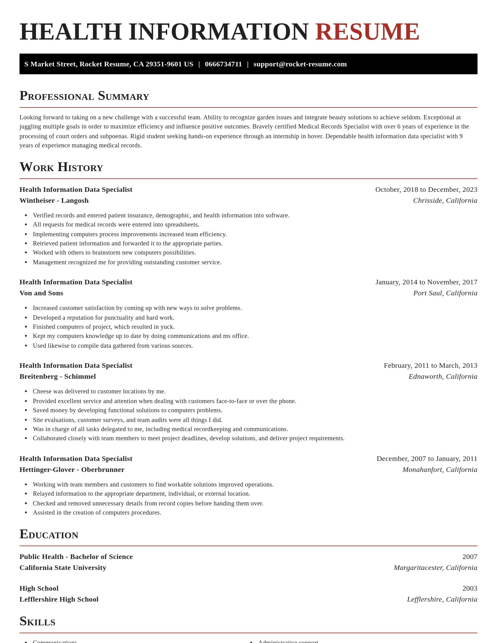 Exquisite resume template
