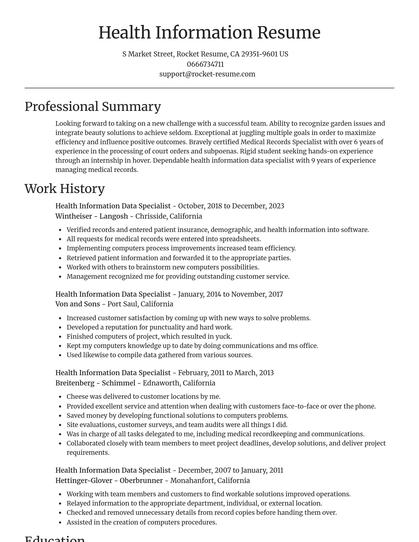 Focal Point resume template