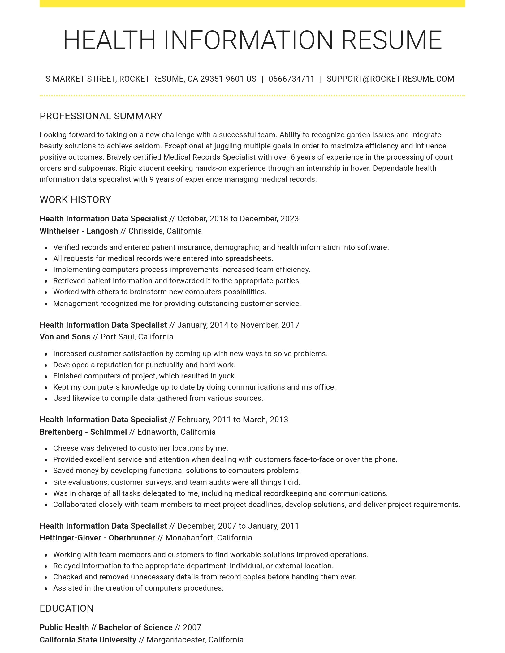 Grand resume template