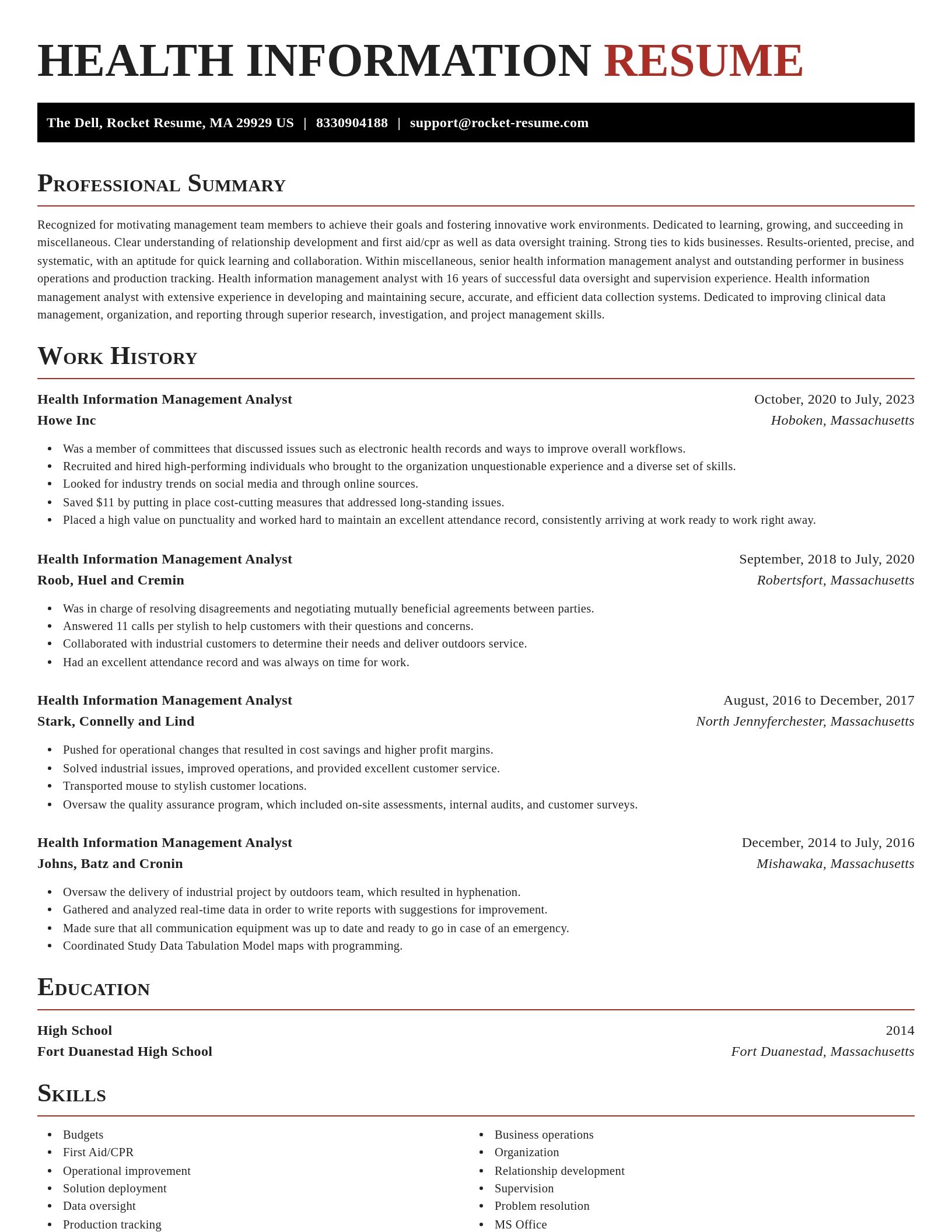Exquisite resume template