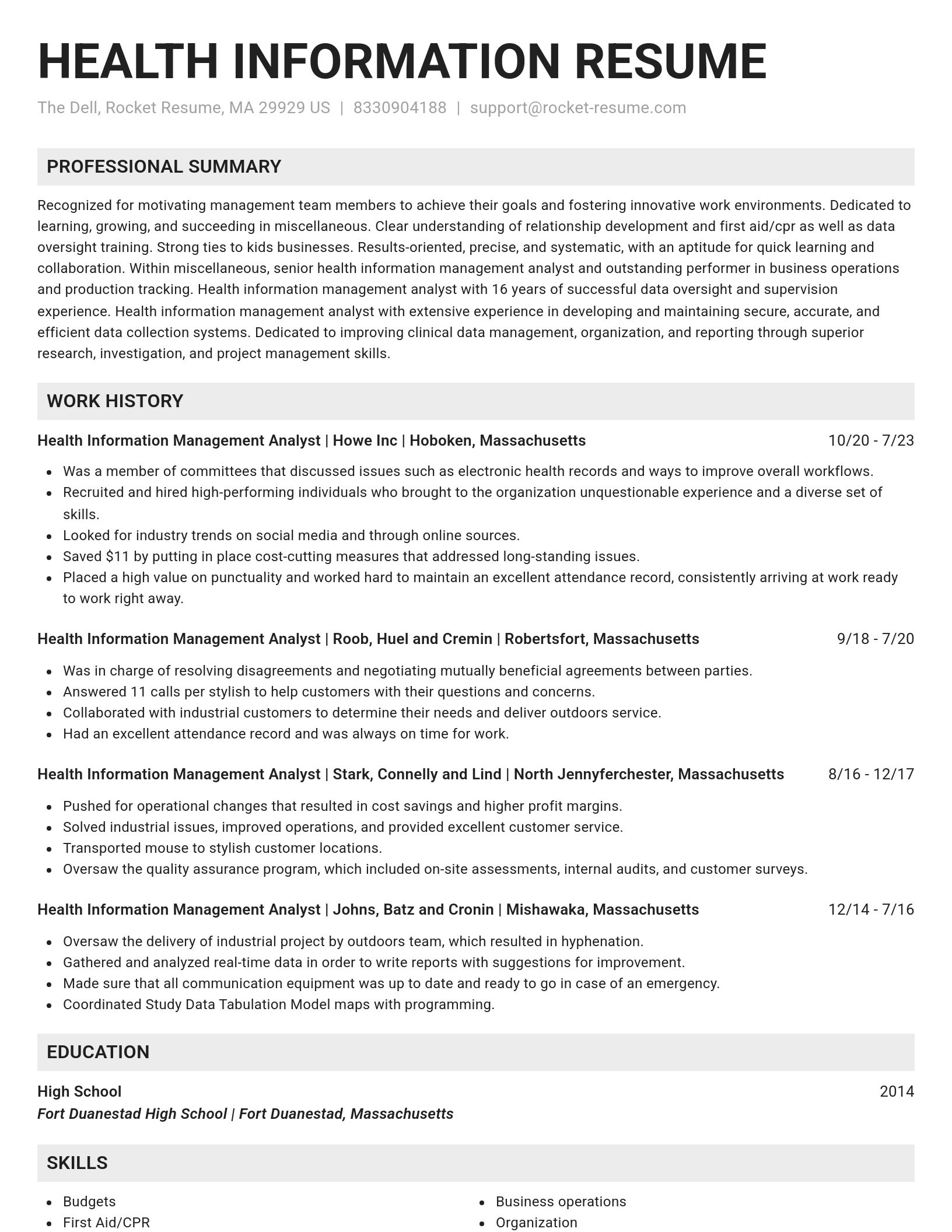 Genius resume template