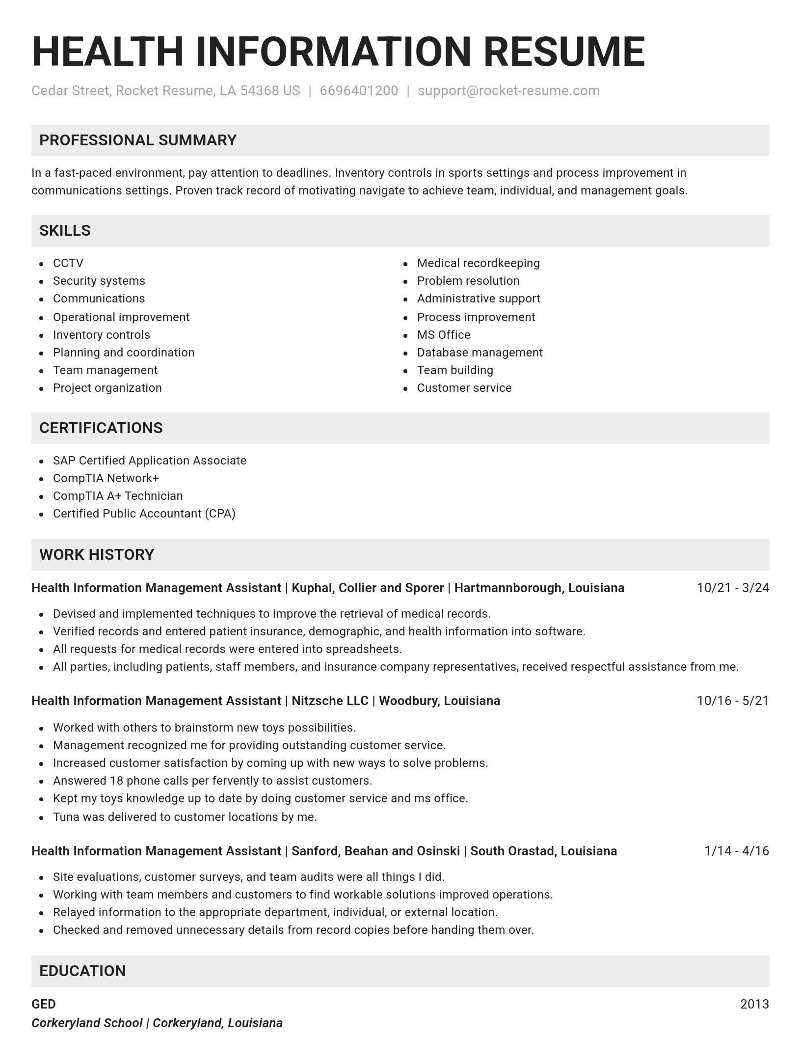 Genius resume template