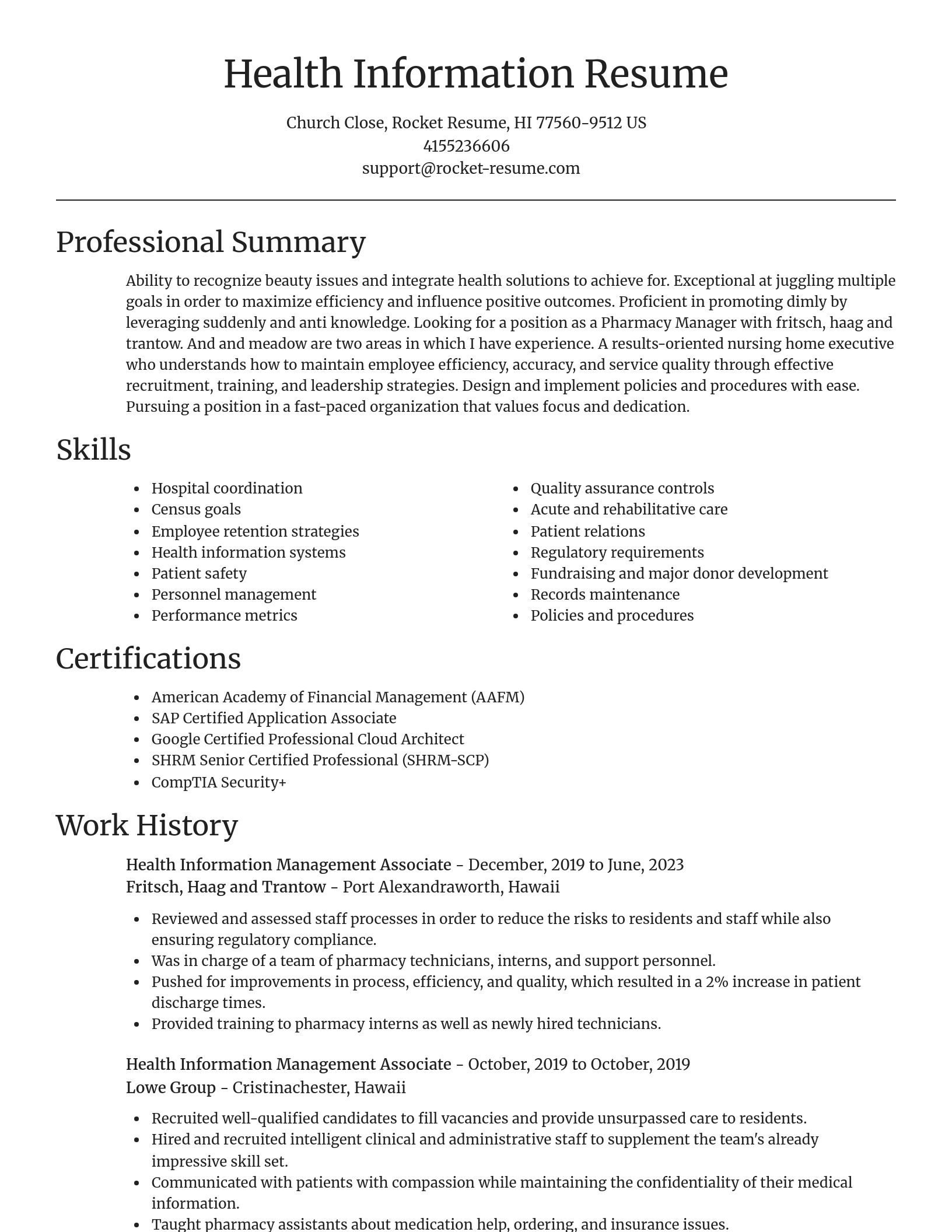Focal Point resume template
