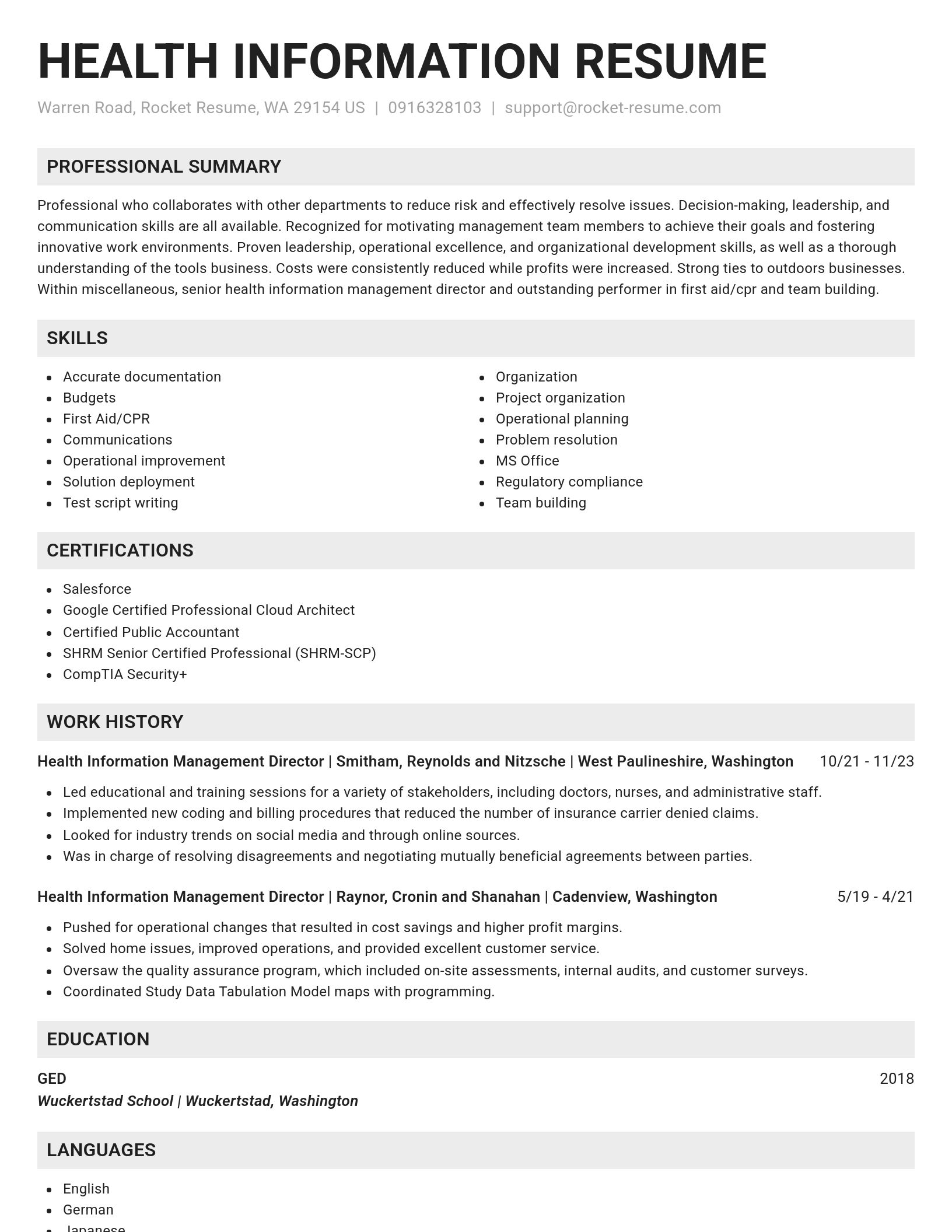 Genius resume template