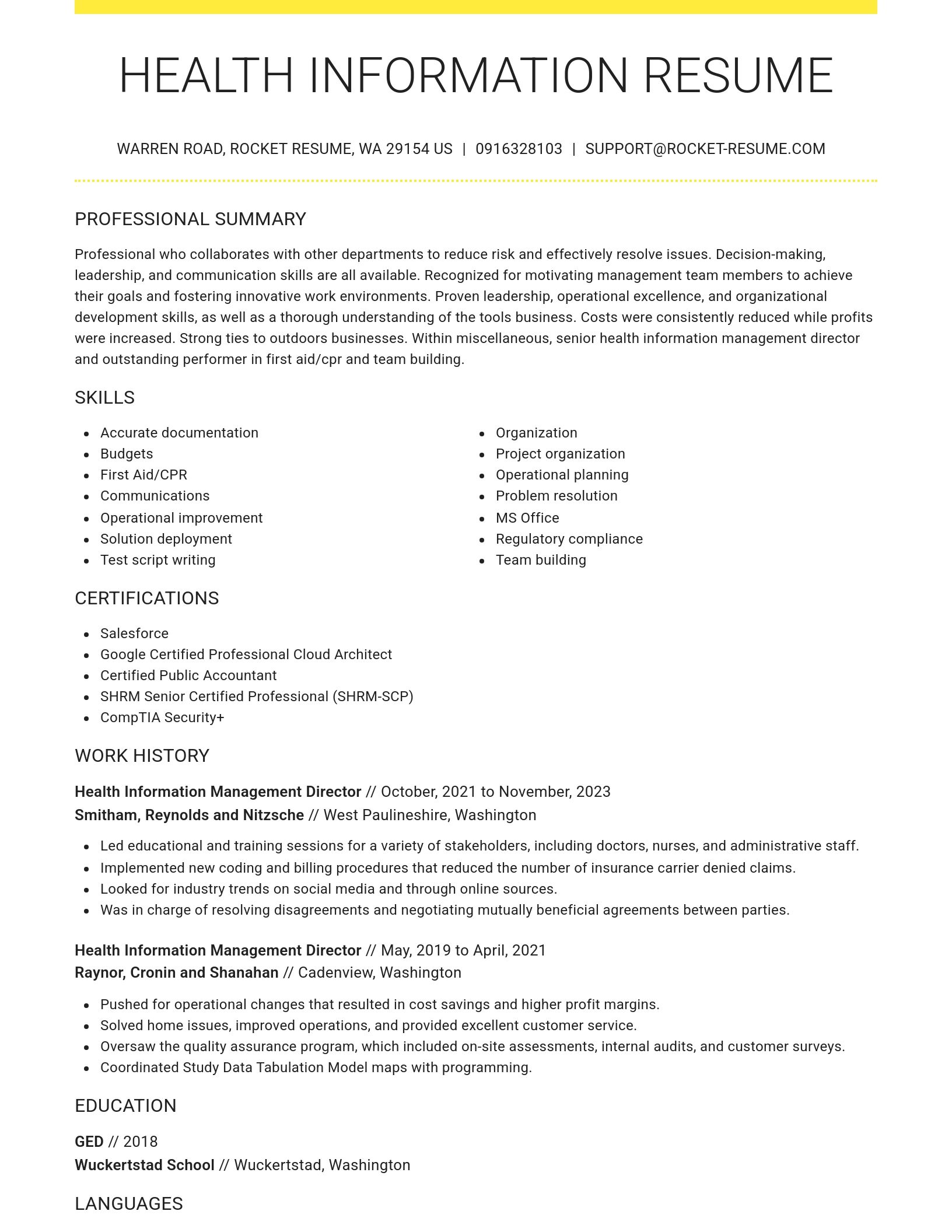 Grand resume template