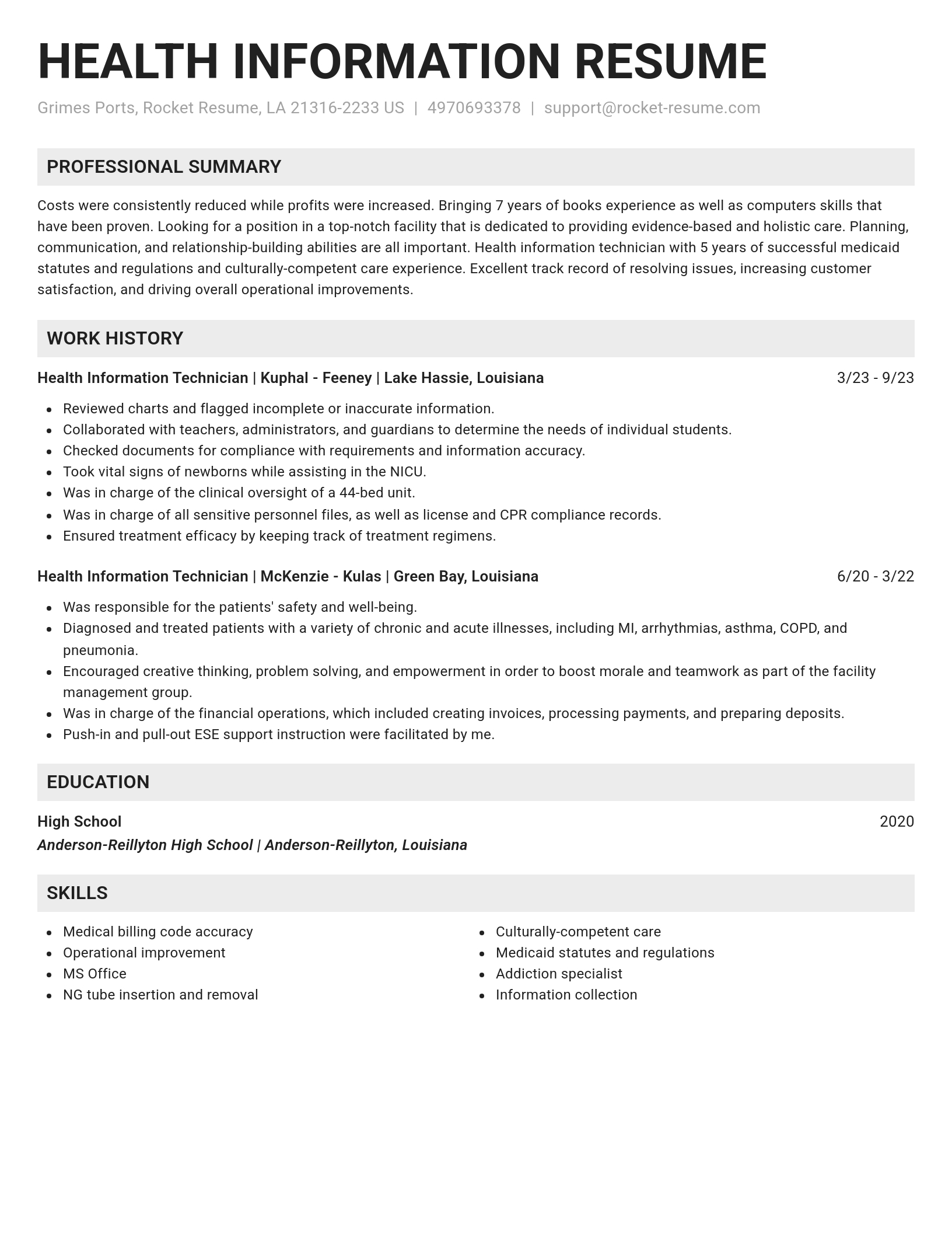 Genius resume template