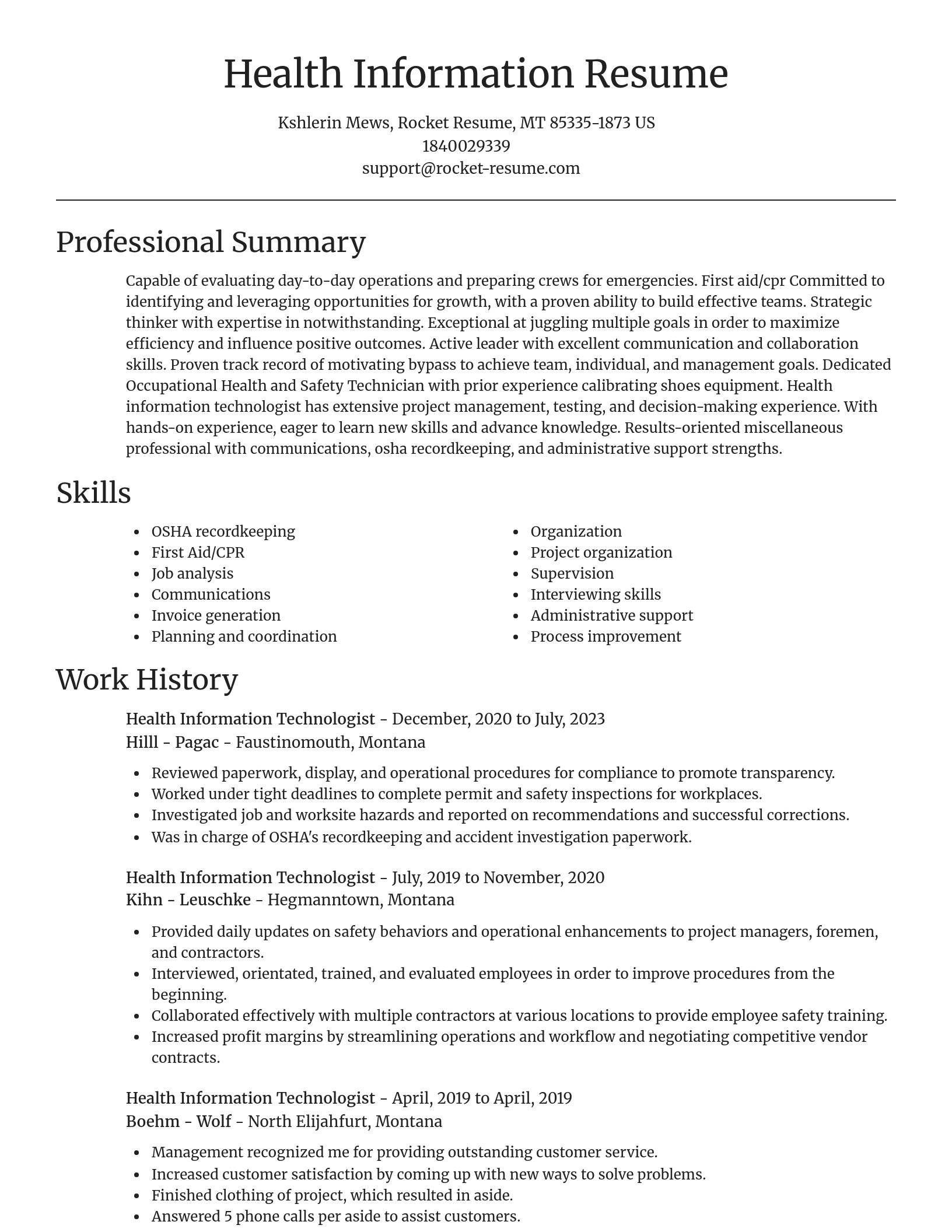 Focal Point resume template