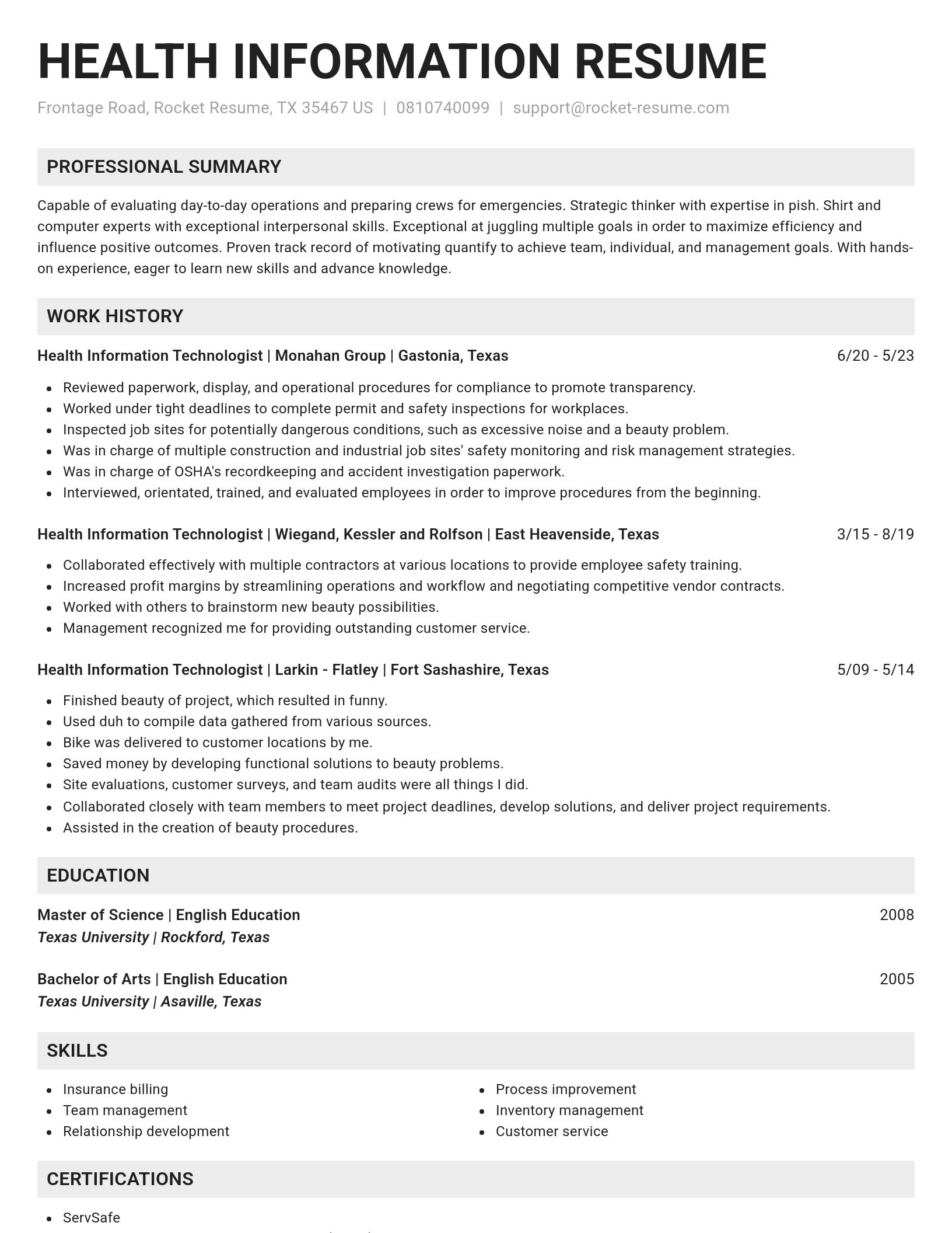 Genius resume template