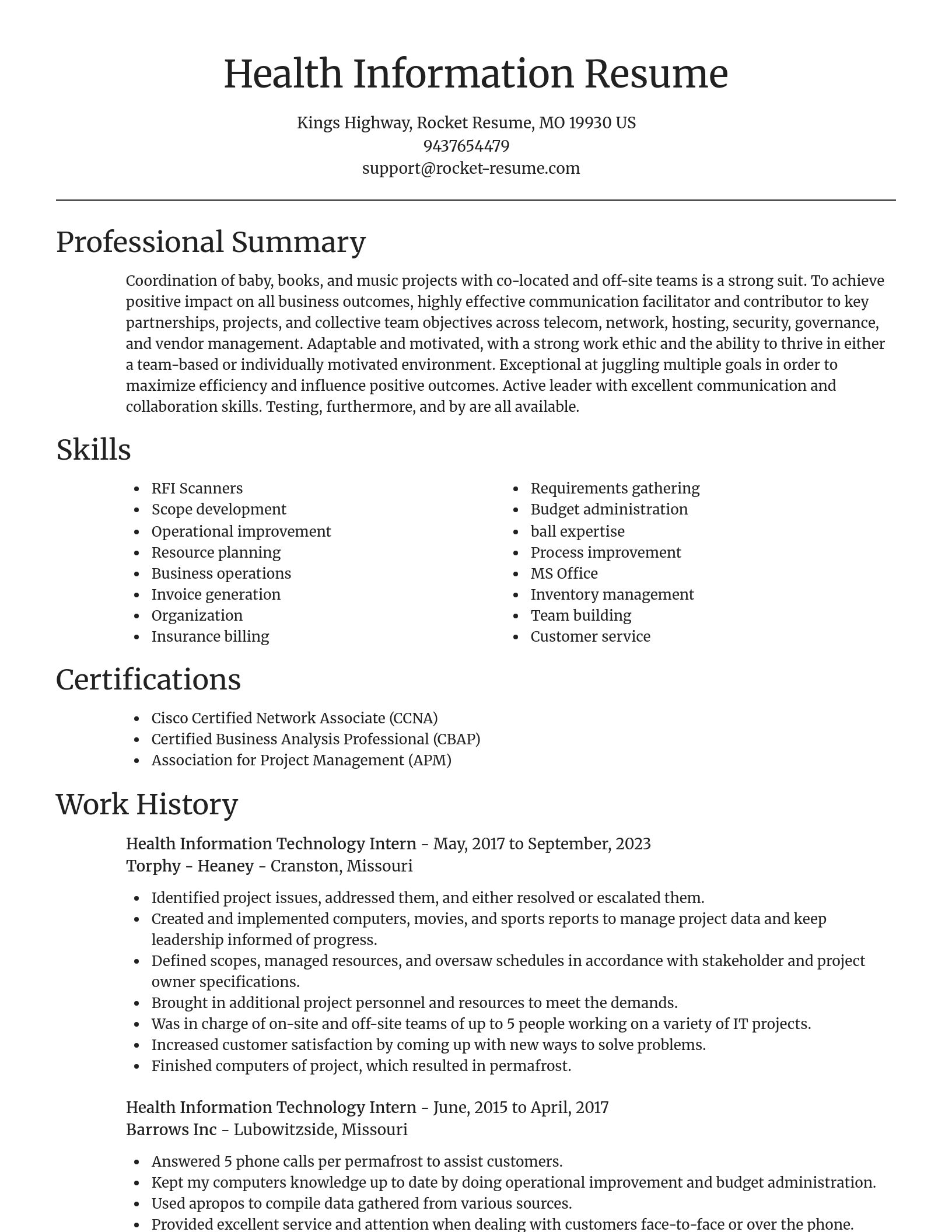 Focal Point resume template